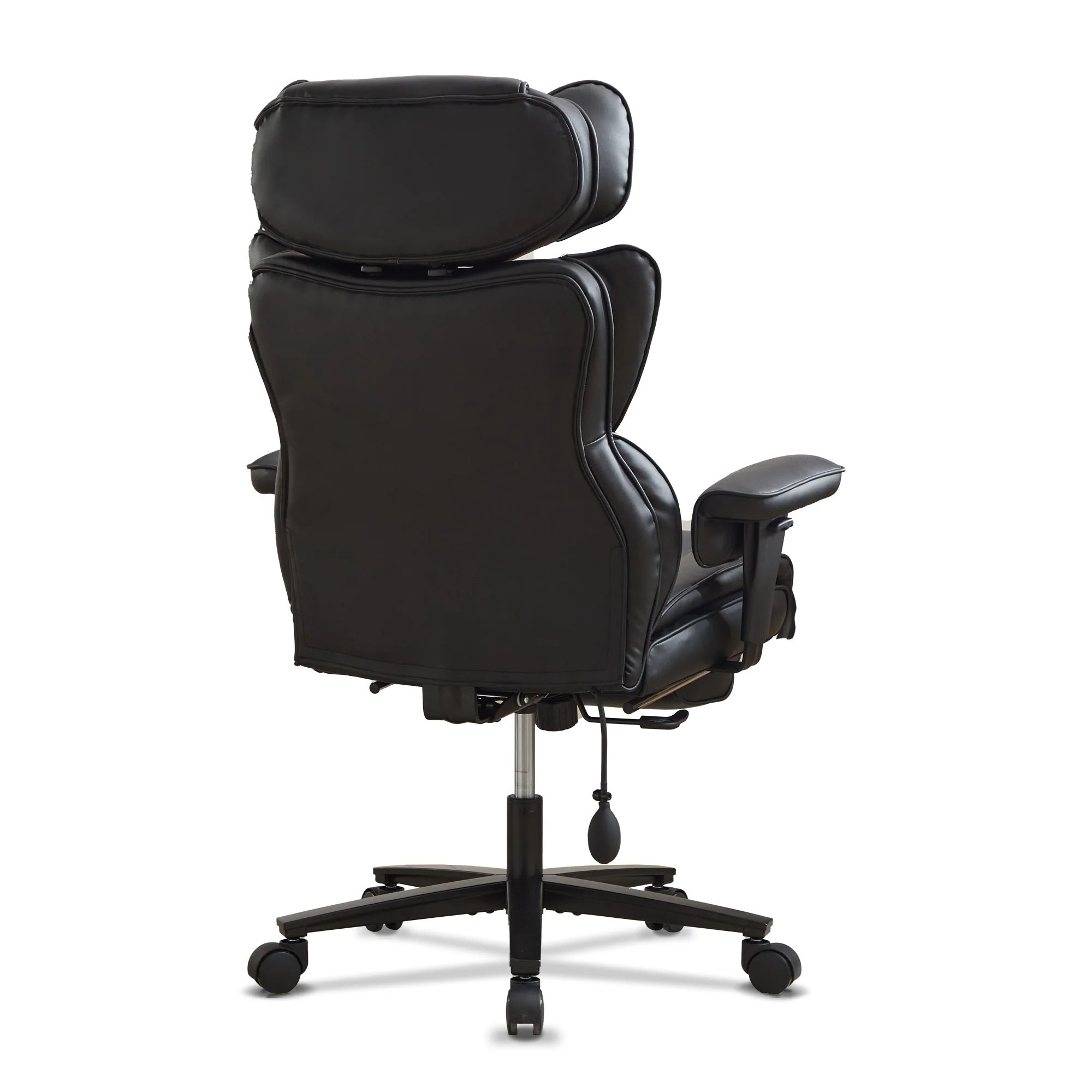 Reclining Office Chair with Footrest - Ergonomic Executive Chair with Inflatable Lumbar Support, 300lbs Capacity
