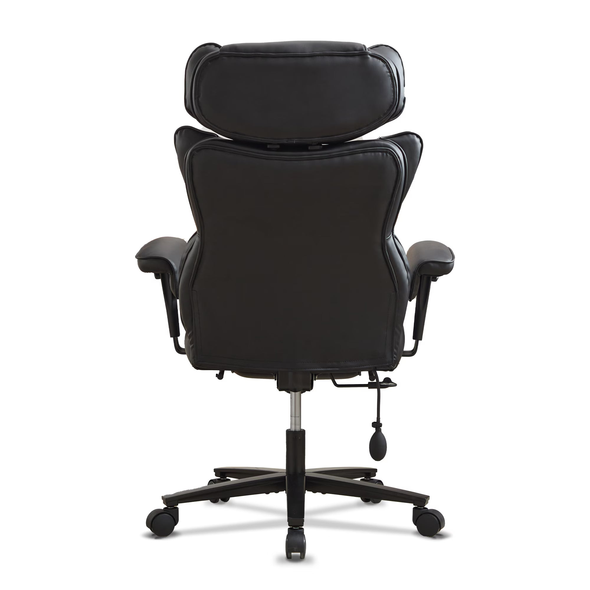 Reclining Office Chair with Footrest - Ergonomic Executive Chair with Inflatable Lumbar Support, 300lbs Capacity