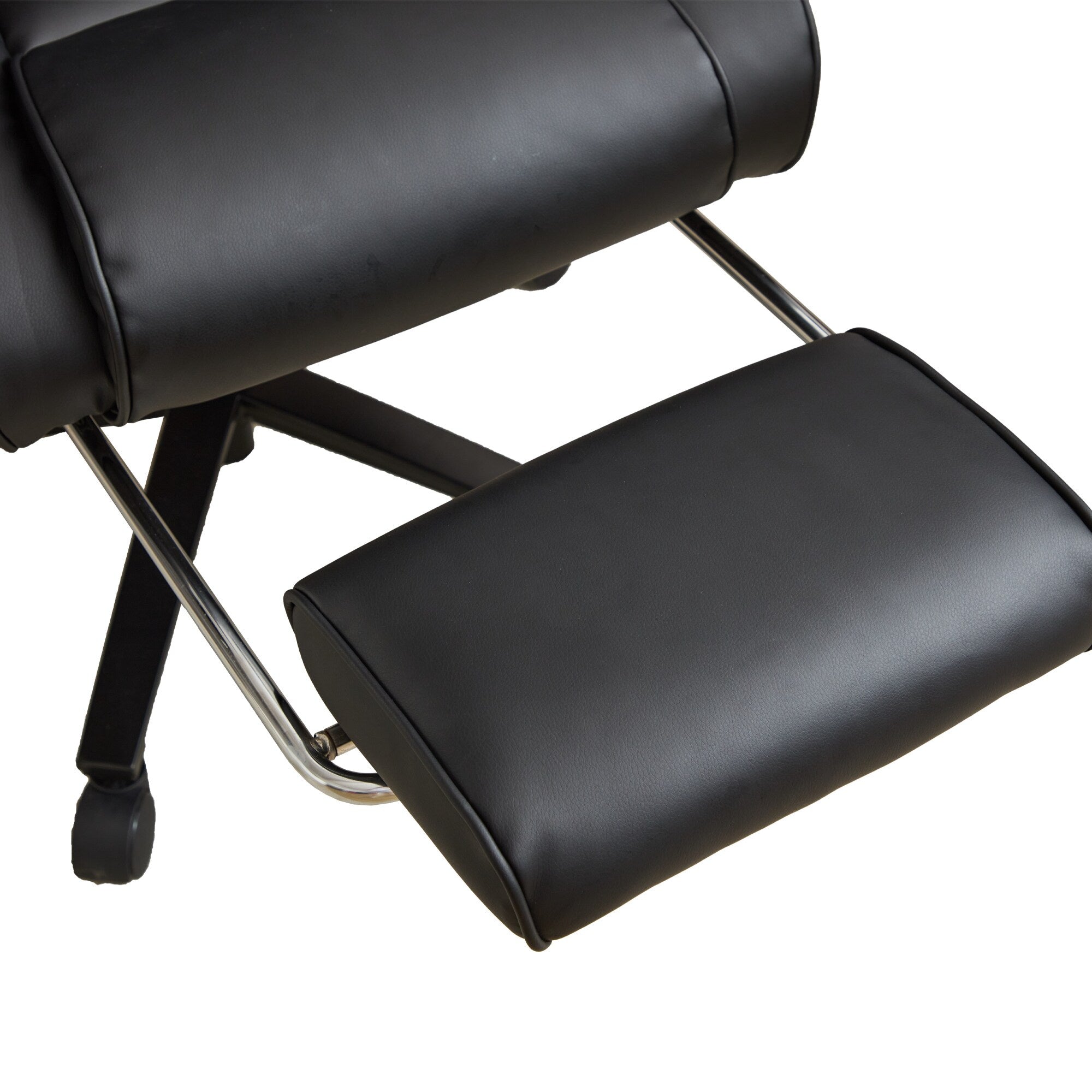 Reclining Office Chair with Footrest - Ergonomic Executive Chair with Inflatable Lumbar Support, 300lbs Capacity