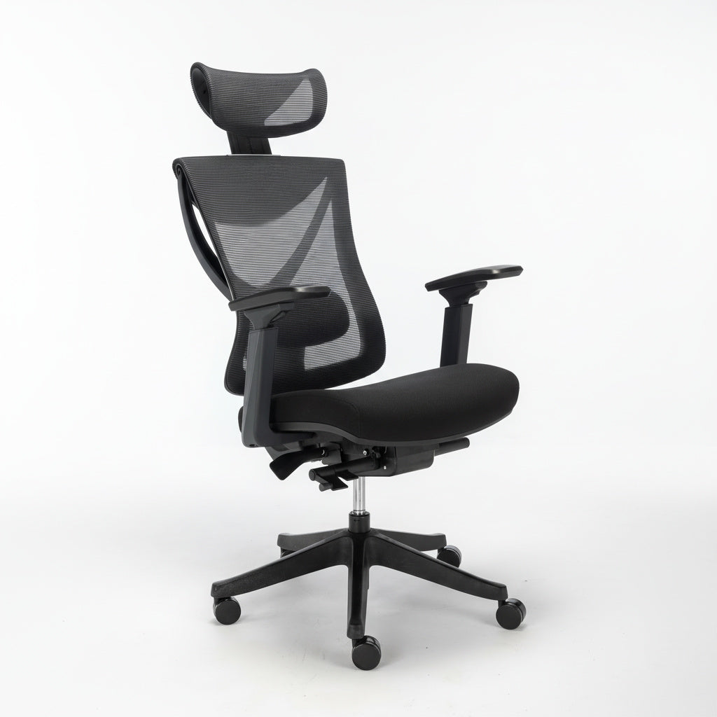 Ergonomic Office Chair with Lumbar Support - Adjustable High Back Mesh Chair with 3D Armrests