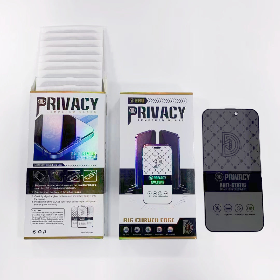 Golden Diamond Privacy Tempered Glass Screen Protector