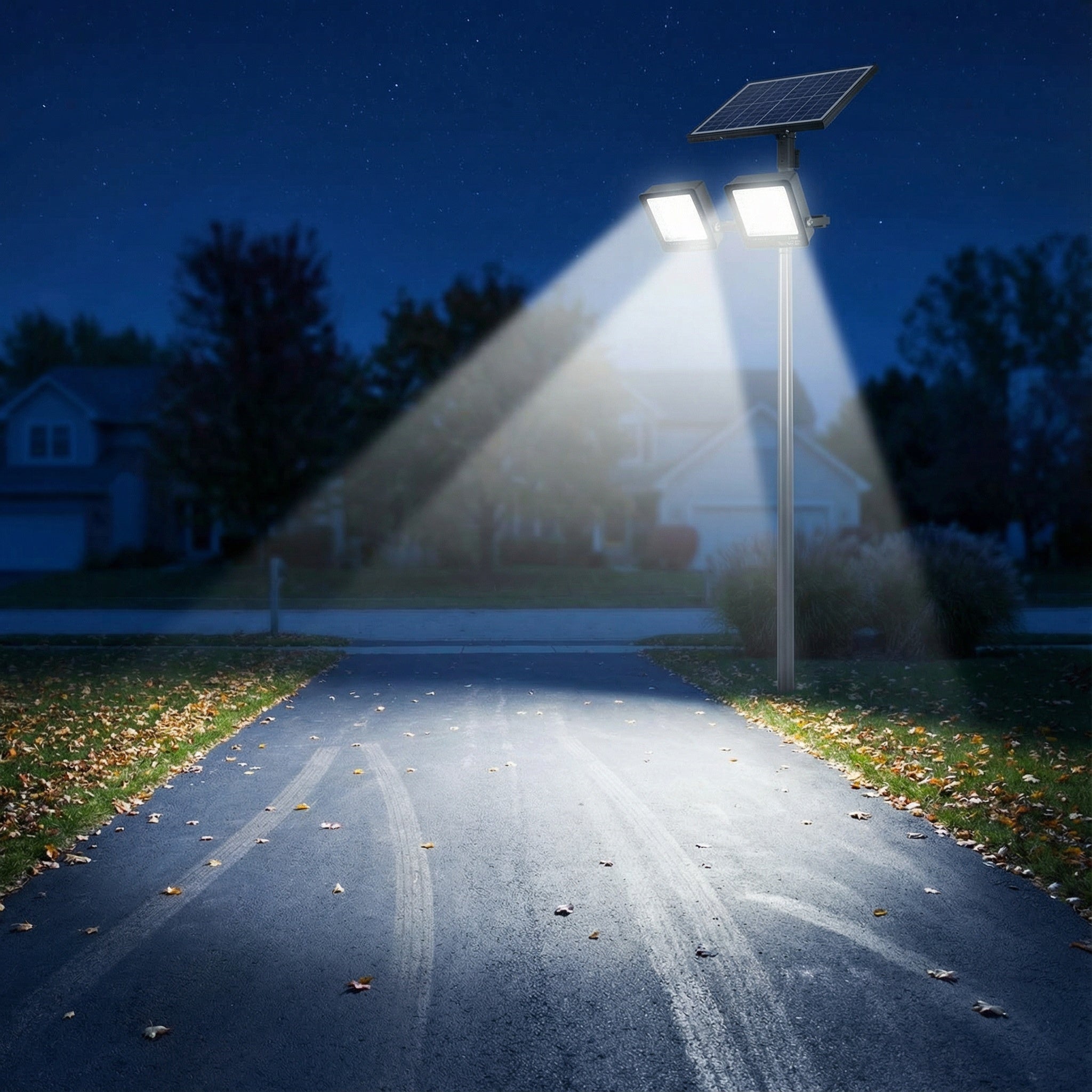High-Power All-in-Two Solar LED Stadium Light (80W-150W) - ADC12 Aluminum, 10K-20K Lumens