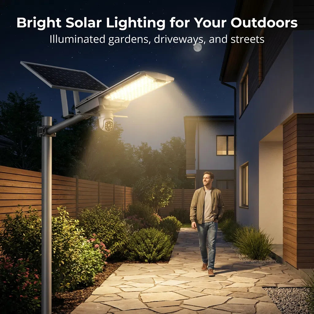 600-W-Solar-CCTV-Kamerasystem: 4-MP-Kugel, automatische Verfolgung, 340°-Schwenk, WLAN/4G, IP66