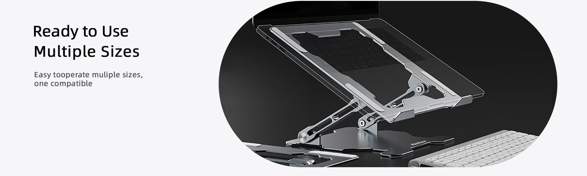 Rackora Ergo Laptop Stand Elite Edition - Premium Ergonomic Design (Universal Compatibility)