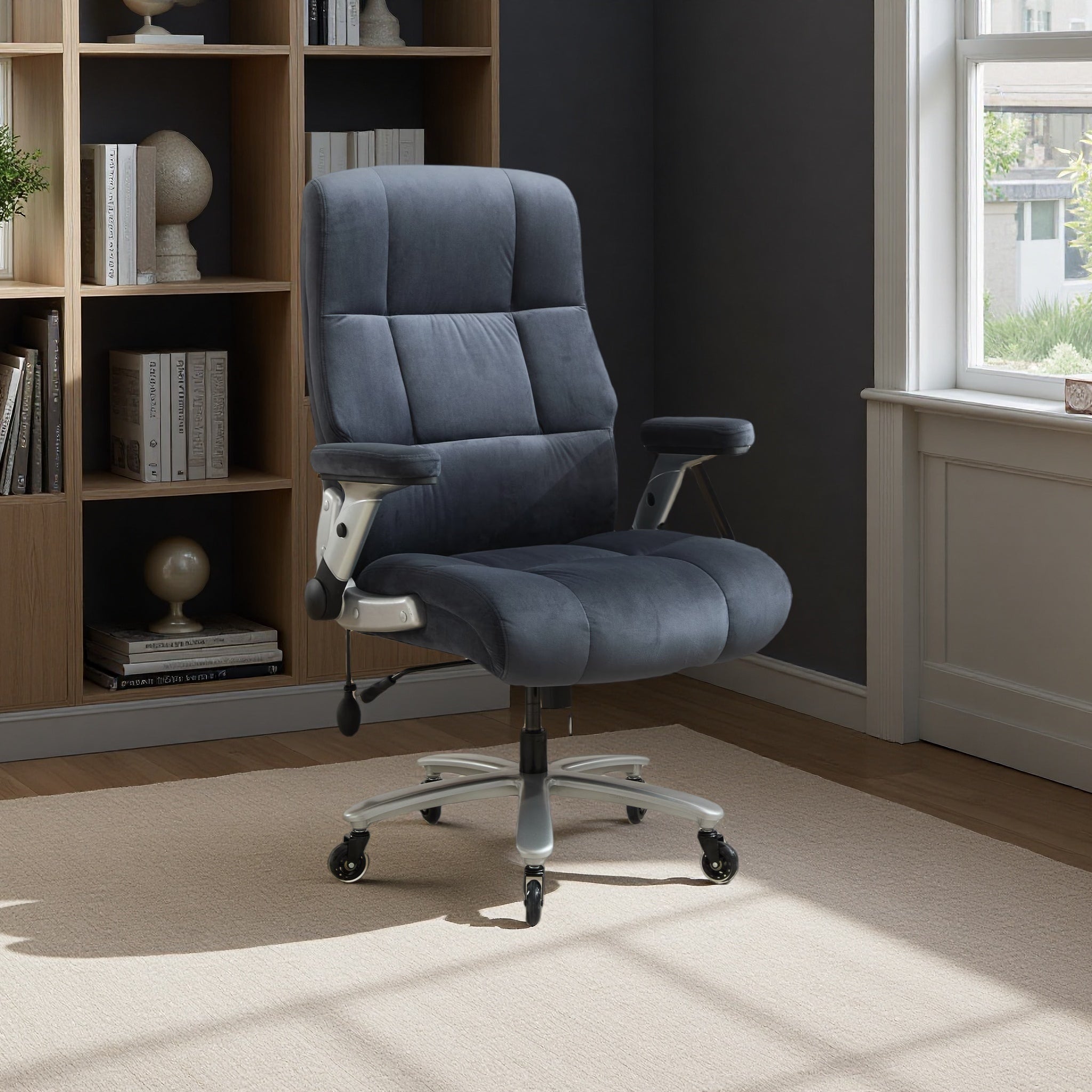 Executive Ergonomic Chair for Heavy People 500lbs - Adjustable Lumbar & Headrest, Flip-Up Arms, Extra Wide Seat (Big and Tall Office Chair)