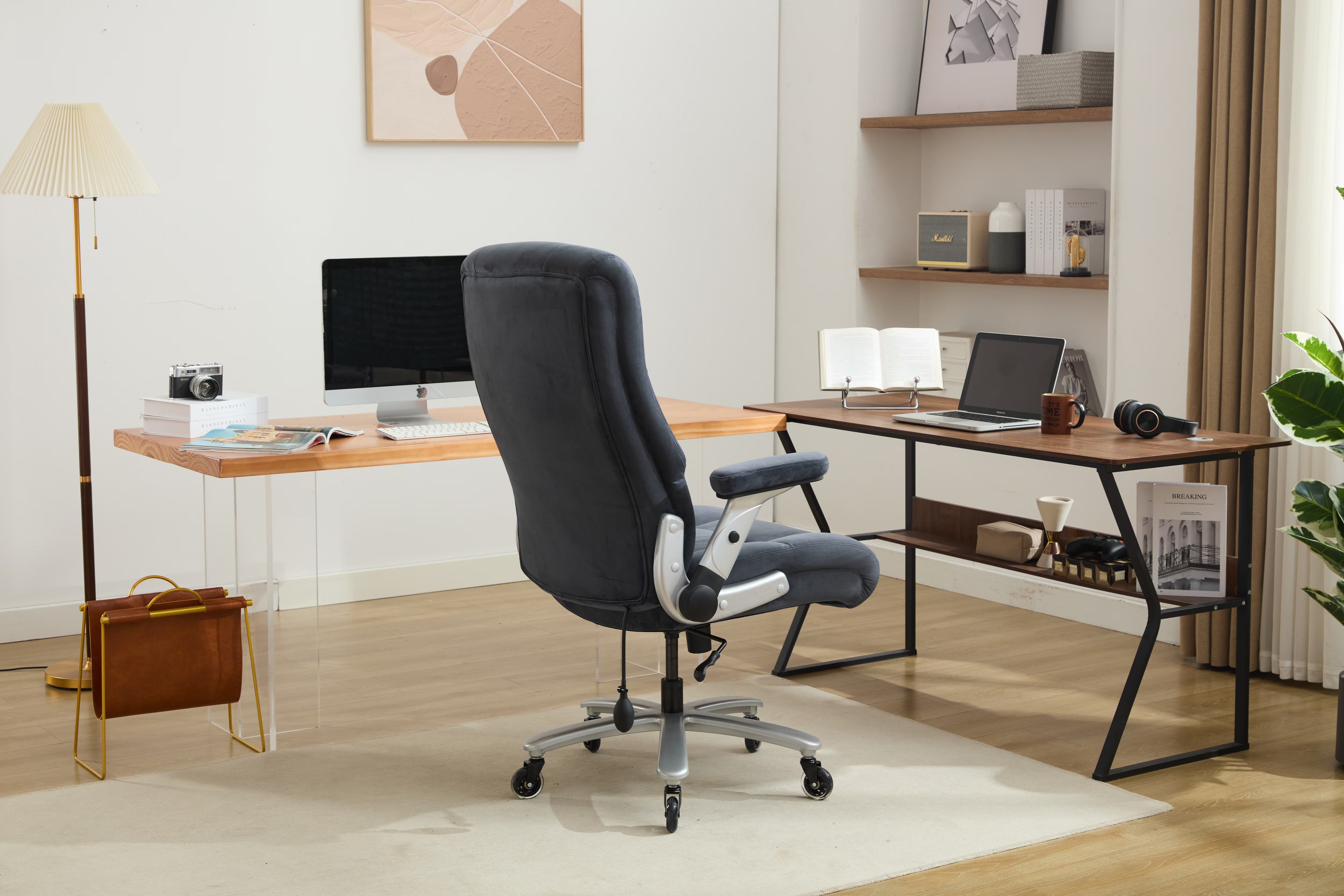 Executive Ergonomic Chair for Heavy People 500lbs - Adjustable Lumbar & Headrest, Flip-Up Arms, Extra Wide Seat (Big and Tall Office Chair)