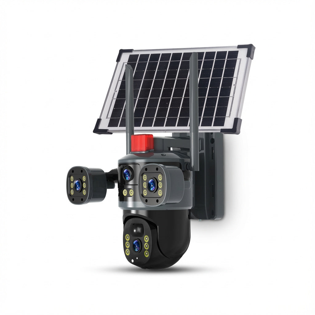 Wholesale Triple-Lens Solar Security Camera 6MP HD, AI Human Detection, 15-Day Battery