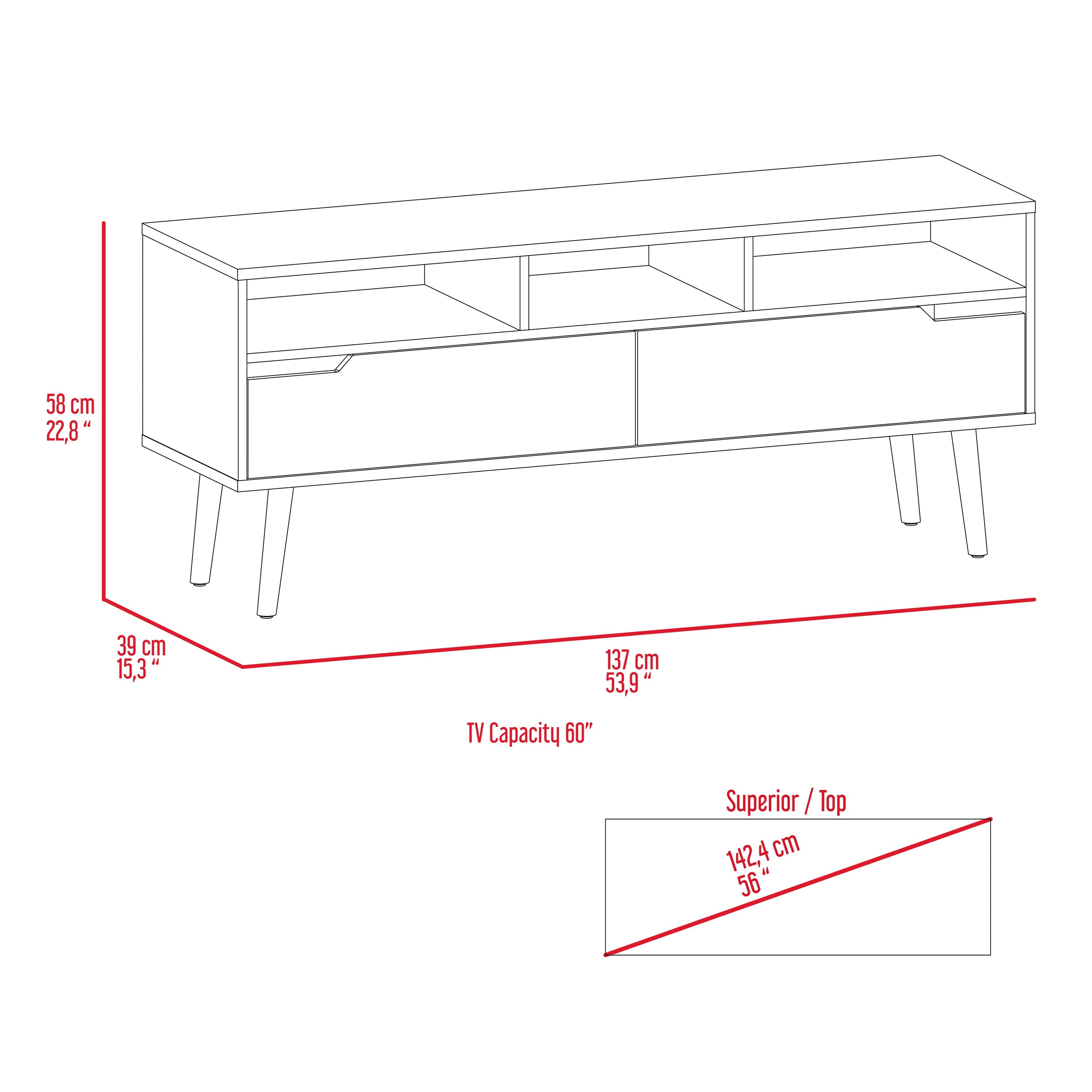 Wood TV Stand for TVs up to 60"