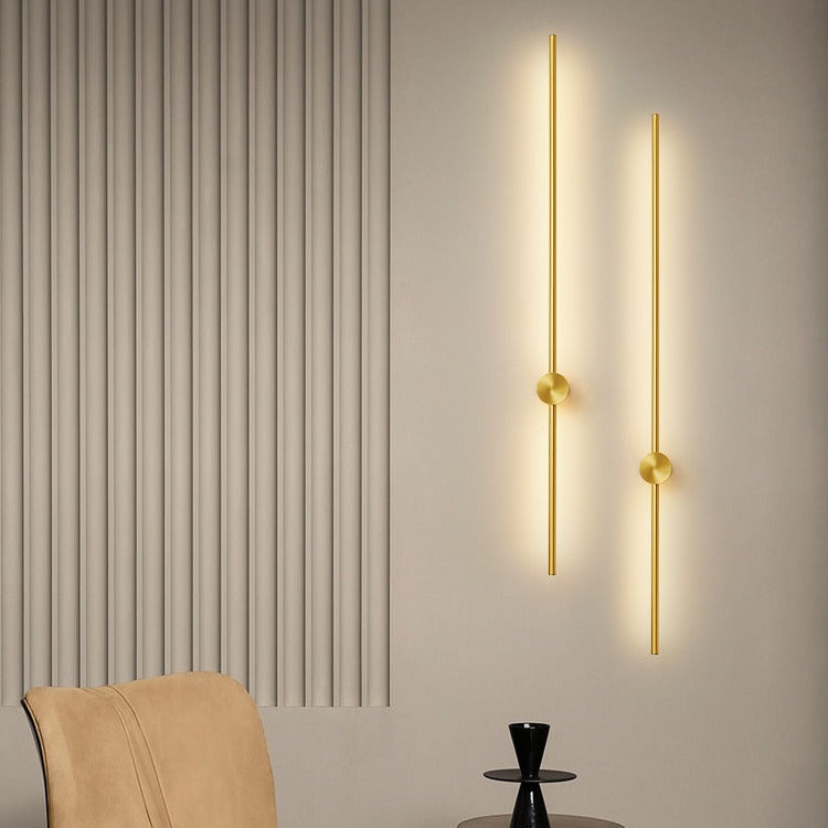 Rotatable Minimalist Long Strip Light Luxury Wall Lamp Simple Modern Living Room