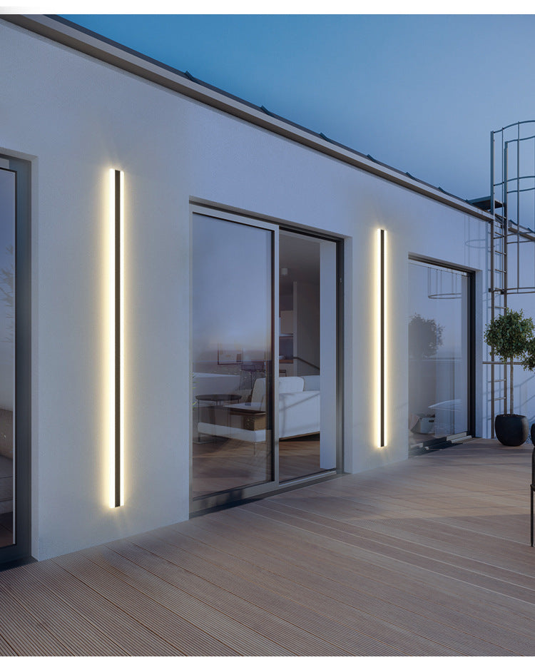 Outdoor Wall Lamp Waterproof Garden Light Minimalist Strip Light LED Simple Wall Washer Light Modern Villa Entrance Wall Lamp