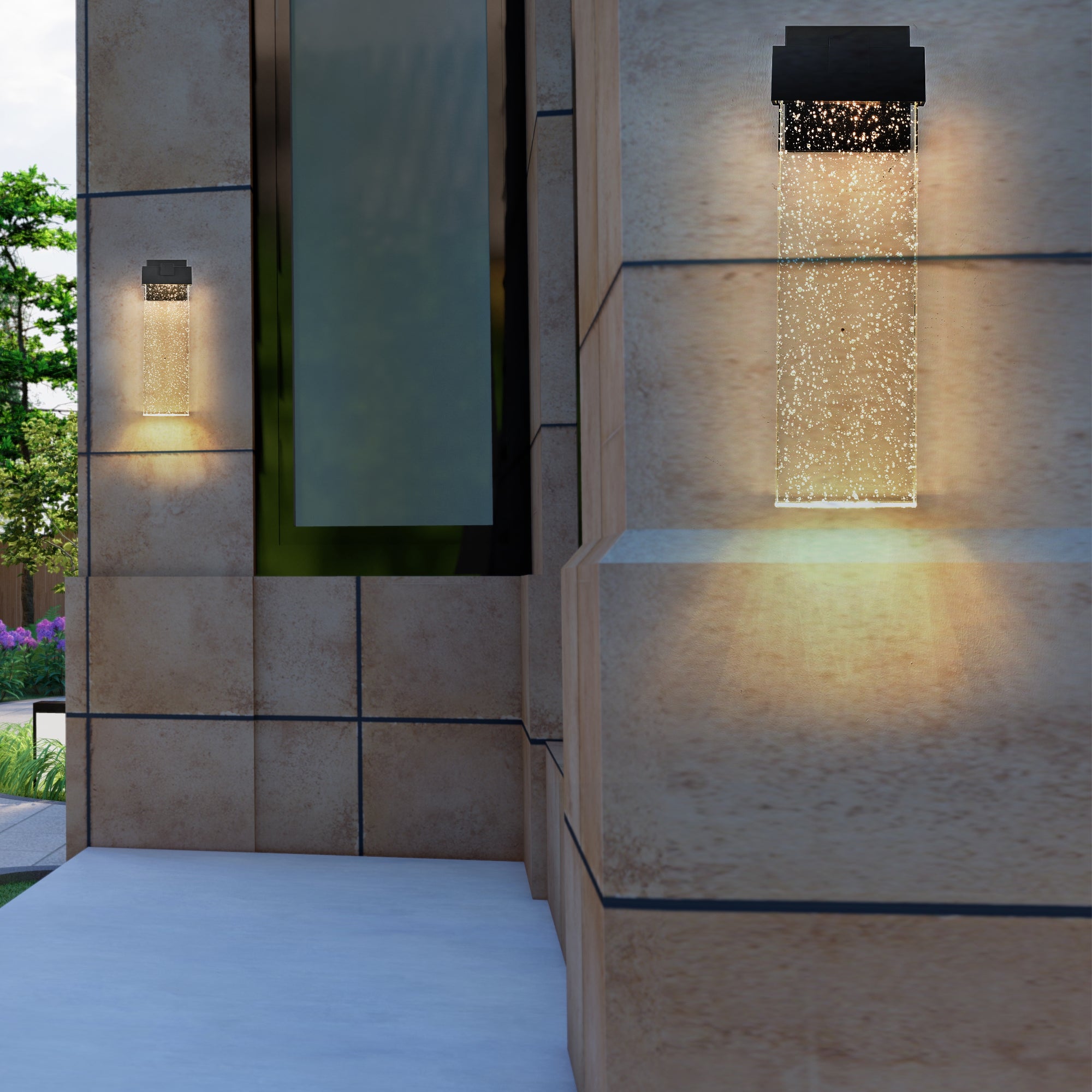 12W Bubble Crystal Modern Outdoor Wall Light Fixture 1 light
