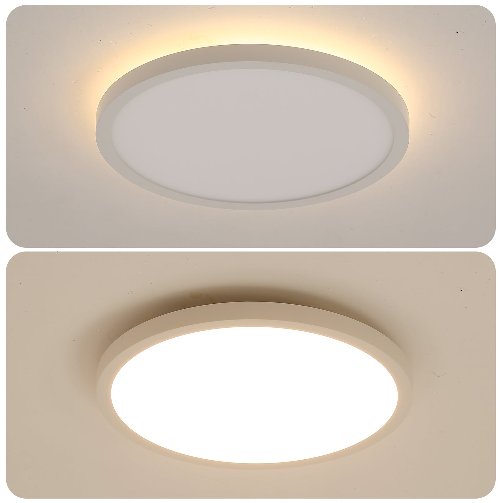 11.8 Inch LED Flush Mount Ceiling Light with Night Light - 20W Modern Ceiling Fixture