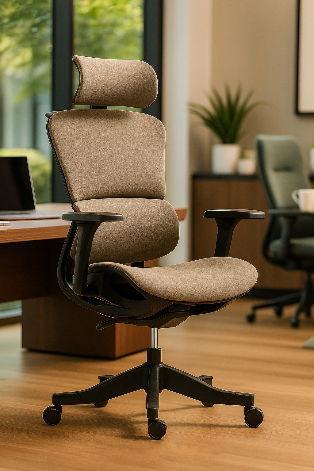 High Back Mesh Office Chair with Adjustable Armrests - Ergonomic Desk Chair