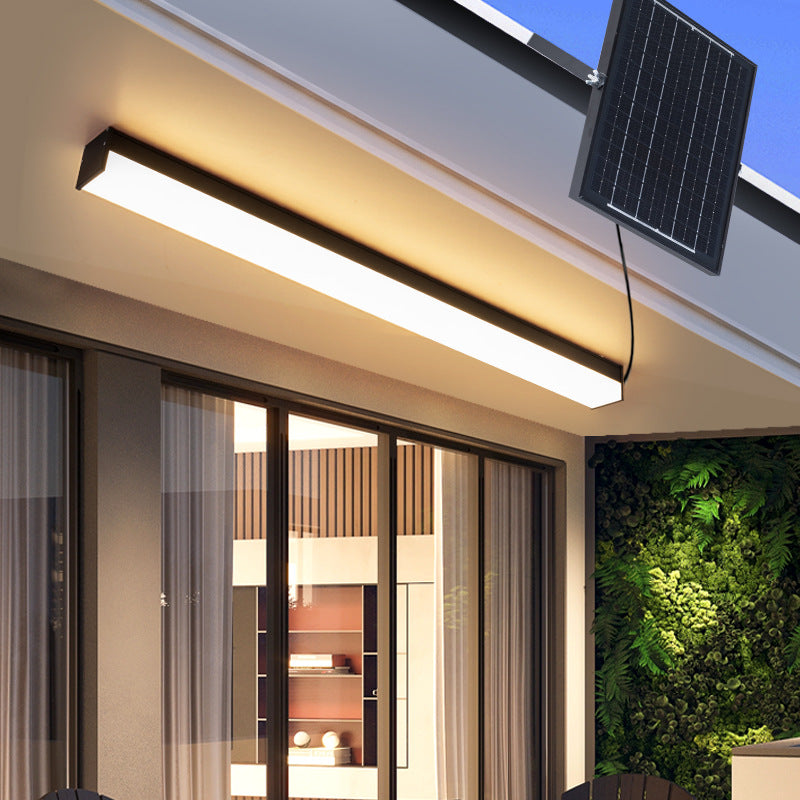 Solar Outdoor Waterproof Wall Lamp Villa Entry Courtyard Gate of Bounding Wall Yard Fence Super Bright Strip Induction Lamp