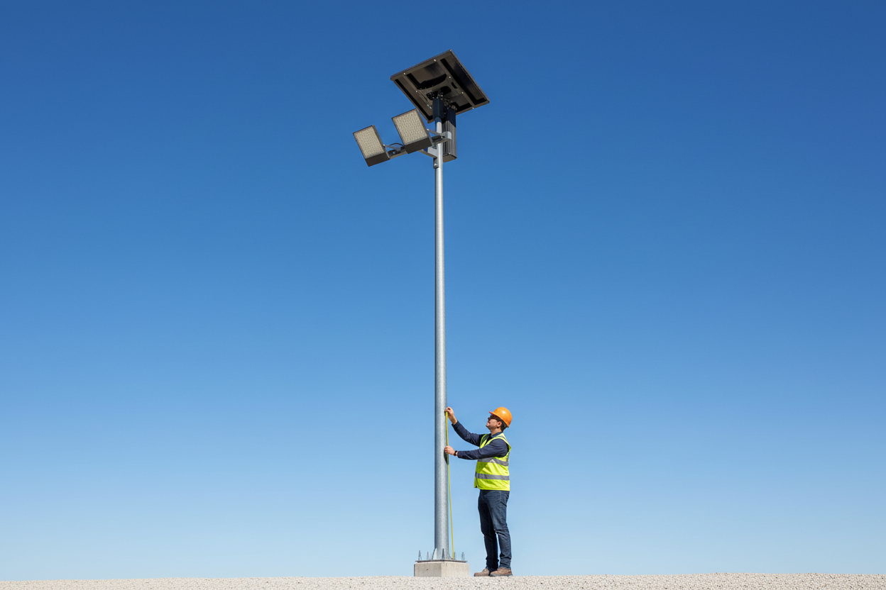 Rackora太阳能灯高杆日间安装