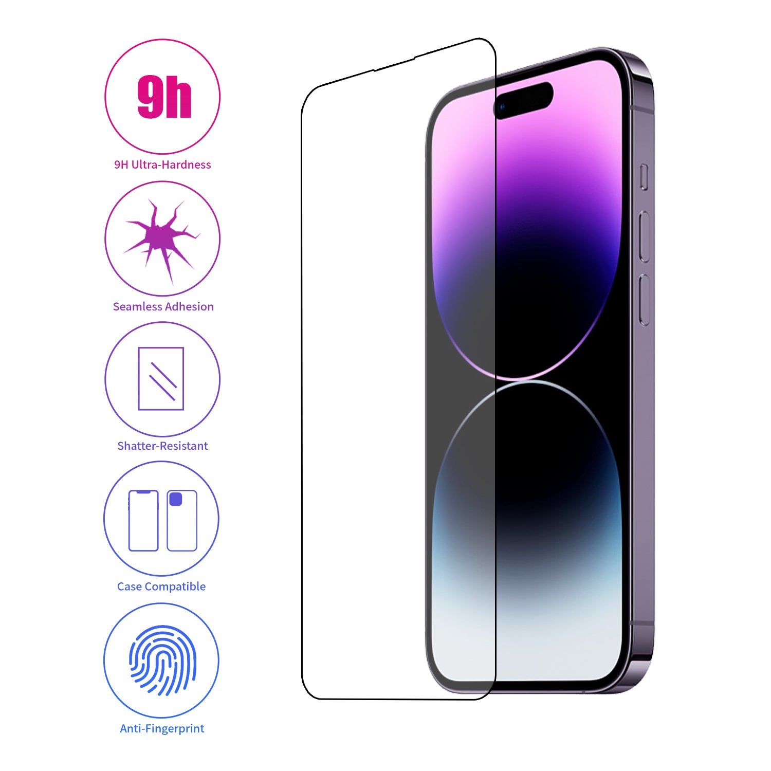 Rackora Tempered Glass Screen Protector 2-Pack for Pro Max