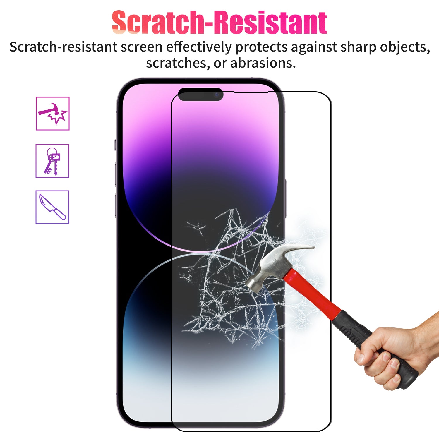 Rackora Tempered Glass Screen Protector 2-Pack for Pro Max