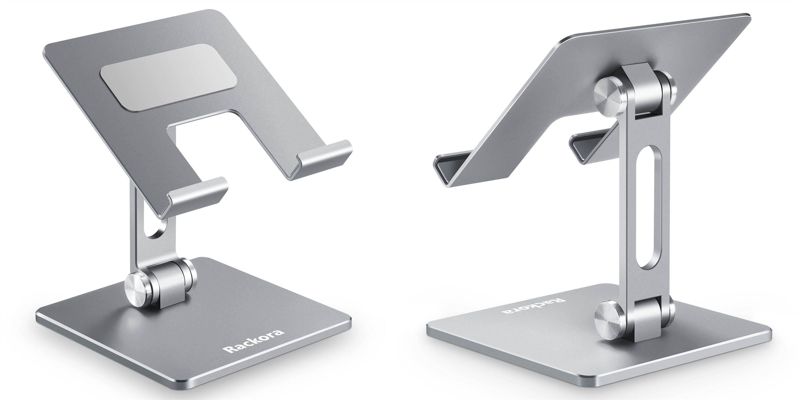 Soporte para tableta Rackora gris, 2 piezas, gris