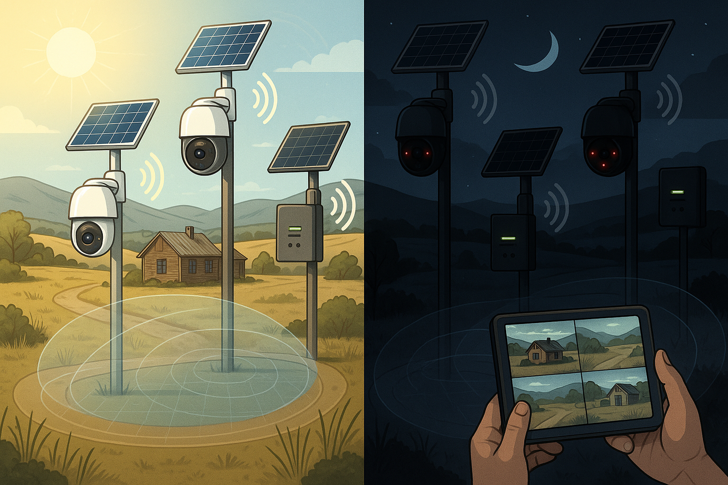 How Solar CCTV Cameras Provide 24/7 Protection for Isolated Properties