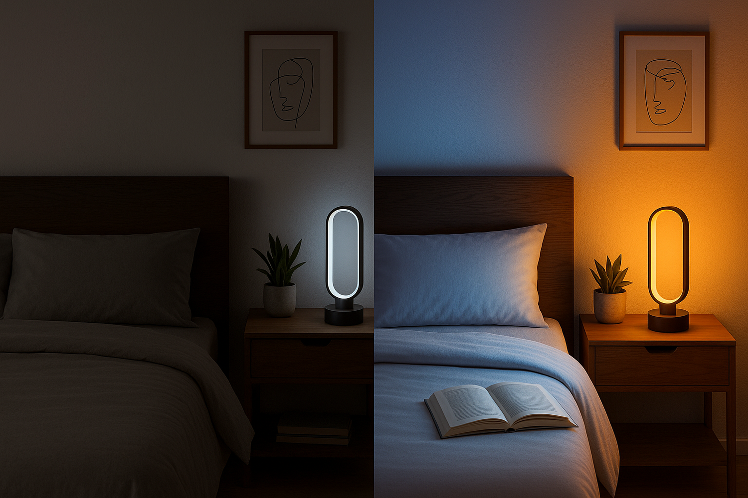 How the 3 Color Unique Bedside LED Lamp Transforms Your Room