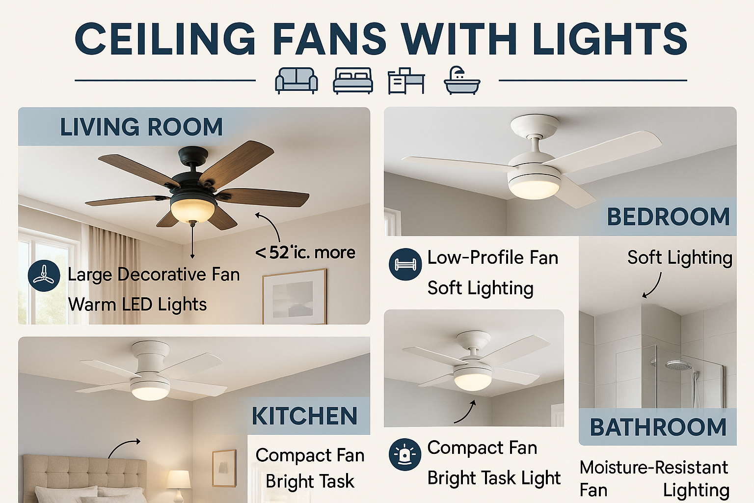 How to Choose the Best Ceiling Fan with Lights for Every Room