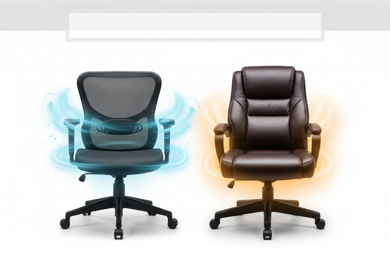 Mesh vs. Leather Office Chairs: The Thermodynamic Truth About Summer Heat