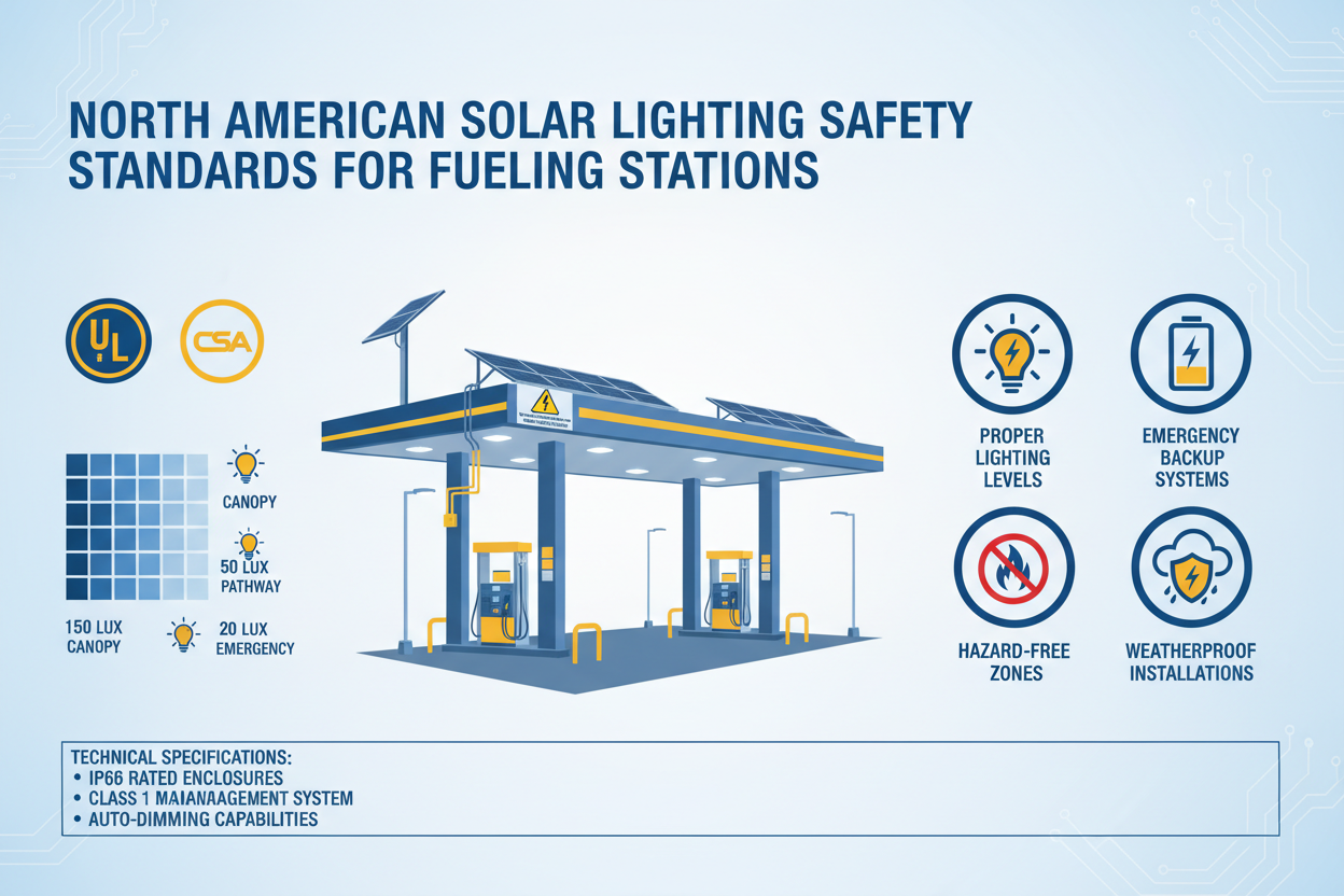 Solar Lighting Safety Standards for Gas Stations in North America