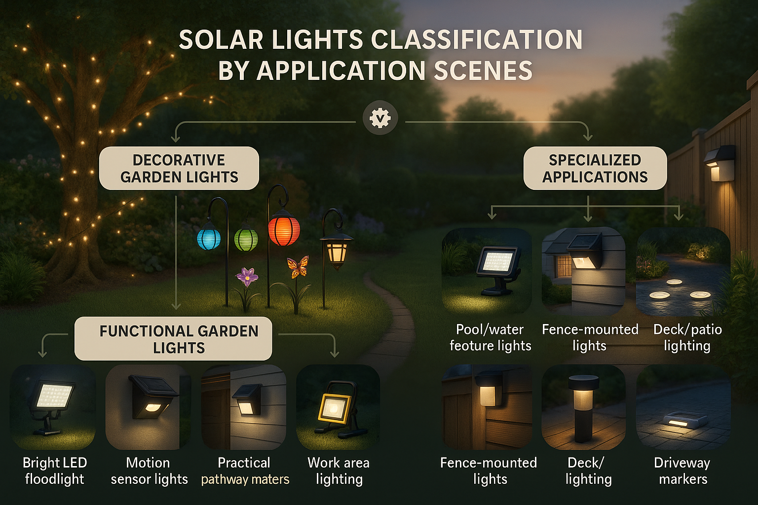 Solar Lights Wiki: Comprehensive Classification by Application Scenes including Decorative and Functional Garden Lights