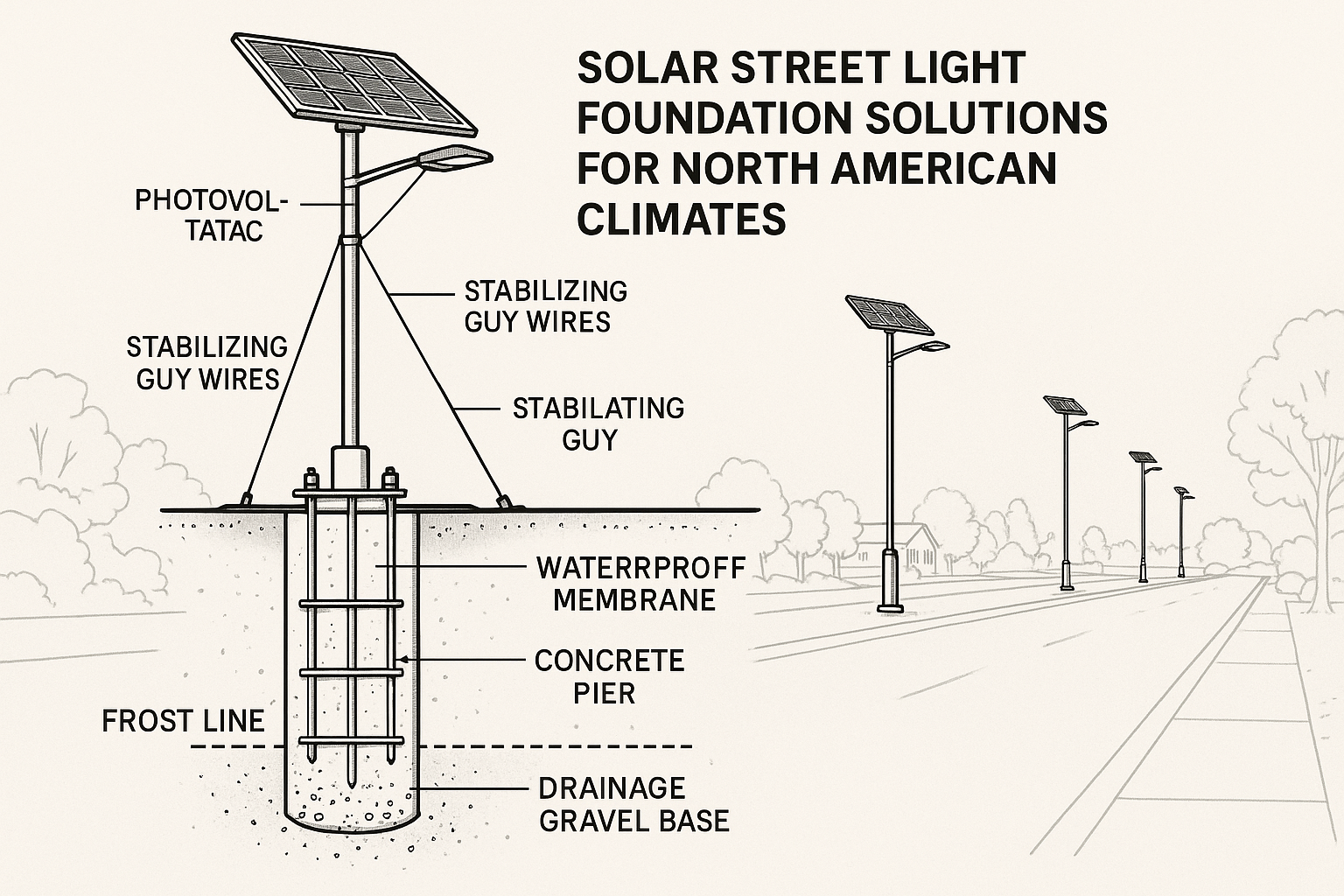 Solving Solar Street Light Foundation Failures: North American Solutions for Stability