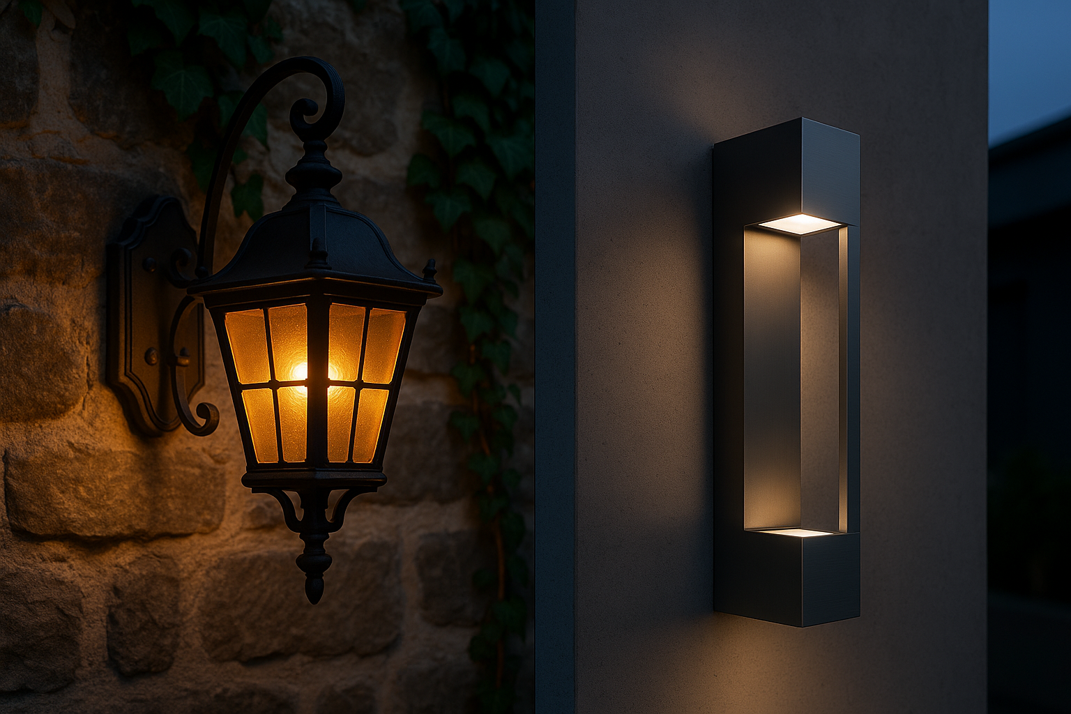 Vintage Outdoor Lantern or Modern Outdoor Lighting Which Fits Your Space