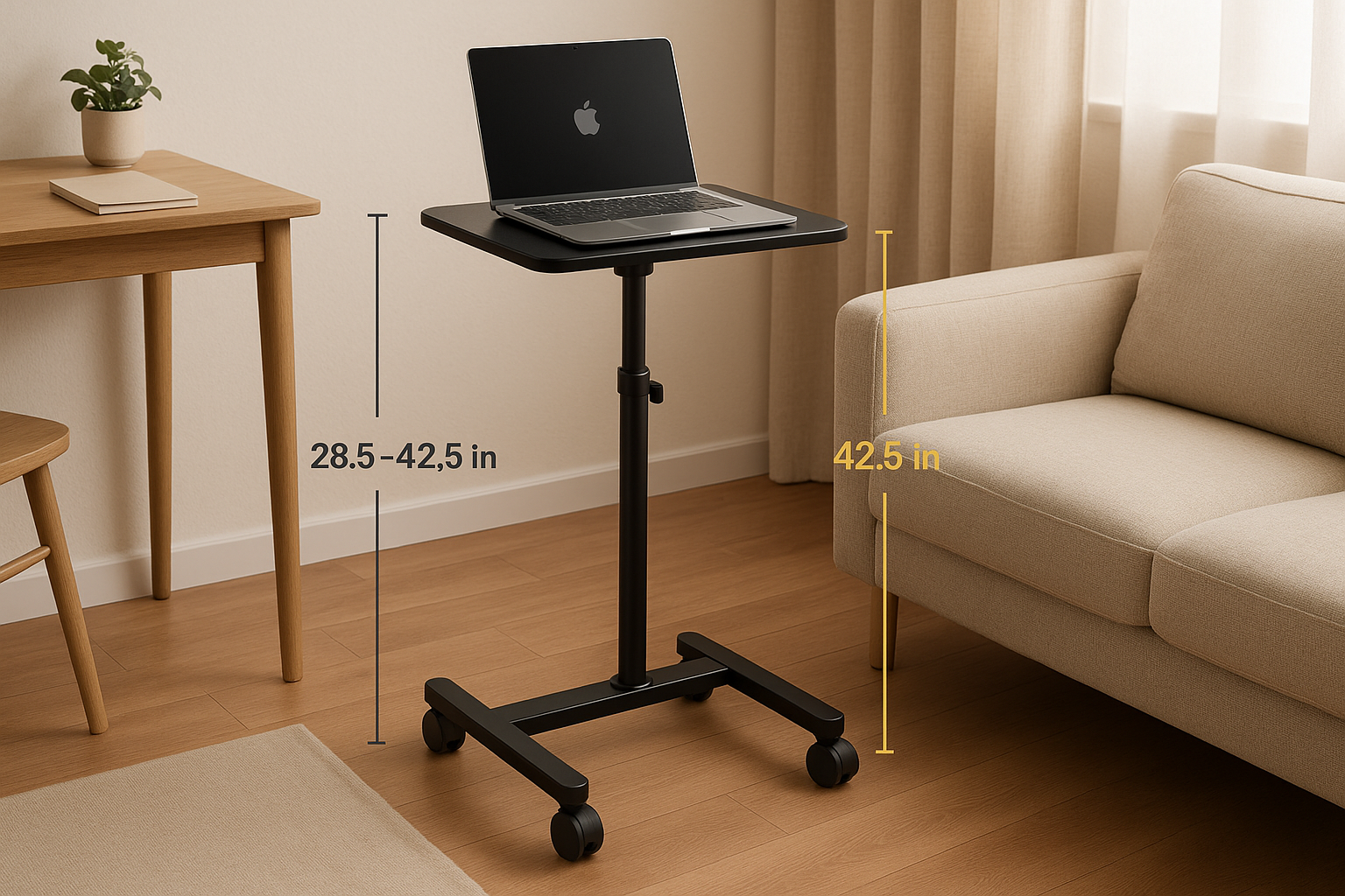Why the 28.5-42.5 Inches Laptop Computer Cart Is Perfect for Small Spaces