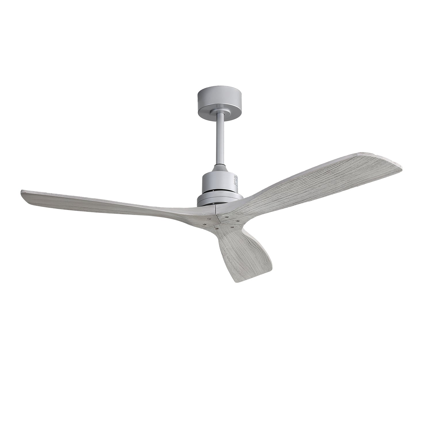 52" Ceiling Fan No Light, with Remote Control Solid Wood Fan Blade Reversible Dc Motor For Bedroom