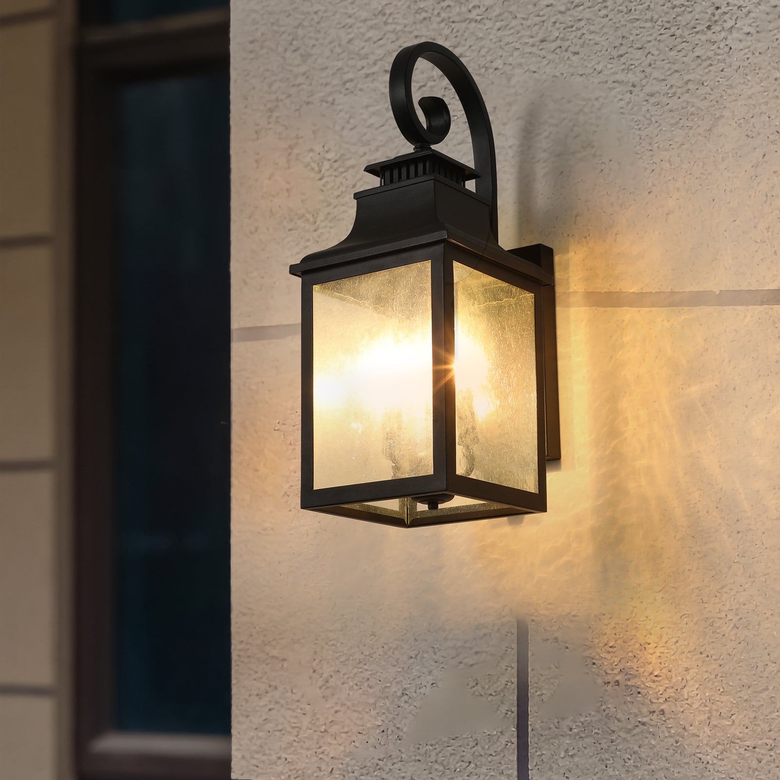 Aluminium Outdoor Wall Lamps With Glass Supports