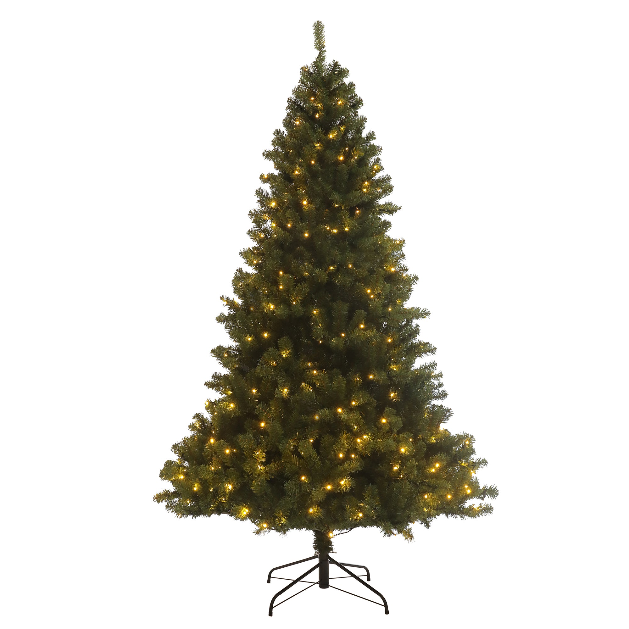 7.5ft Pre-lit Christmas Tree Artificial Hinged Xmas Tree