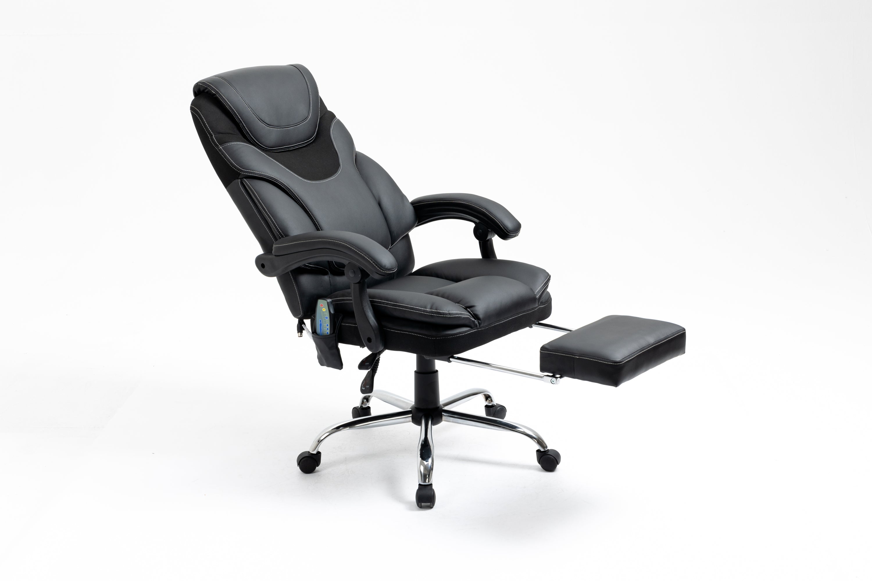 Ergonomic Massage Reclining Office Chair with Footrest, 300 lbs