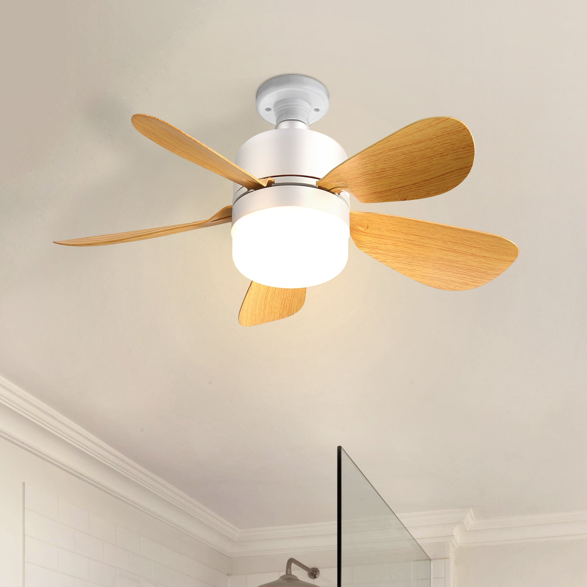 16 Inch Socket Ceiling Fans with Dimmable LED Light