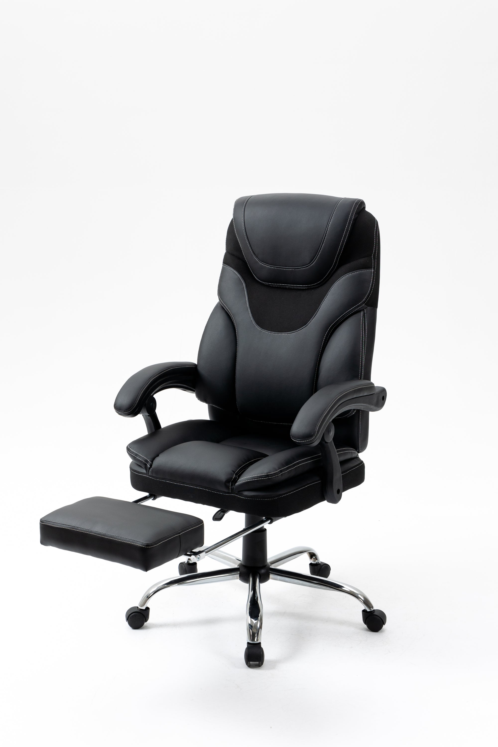 Ergonomic Massage Reclining Office Chair with Footrest, 300 lbs