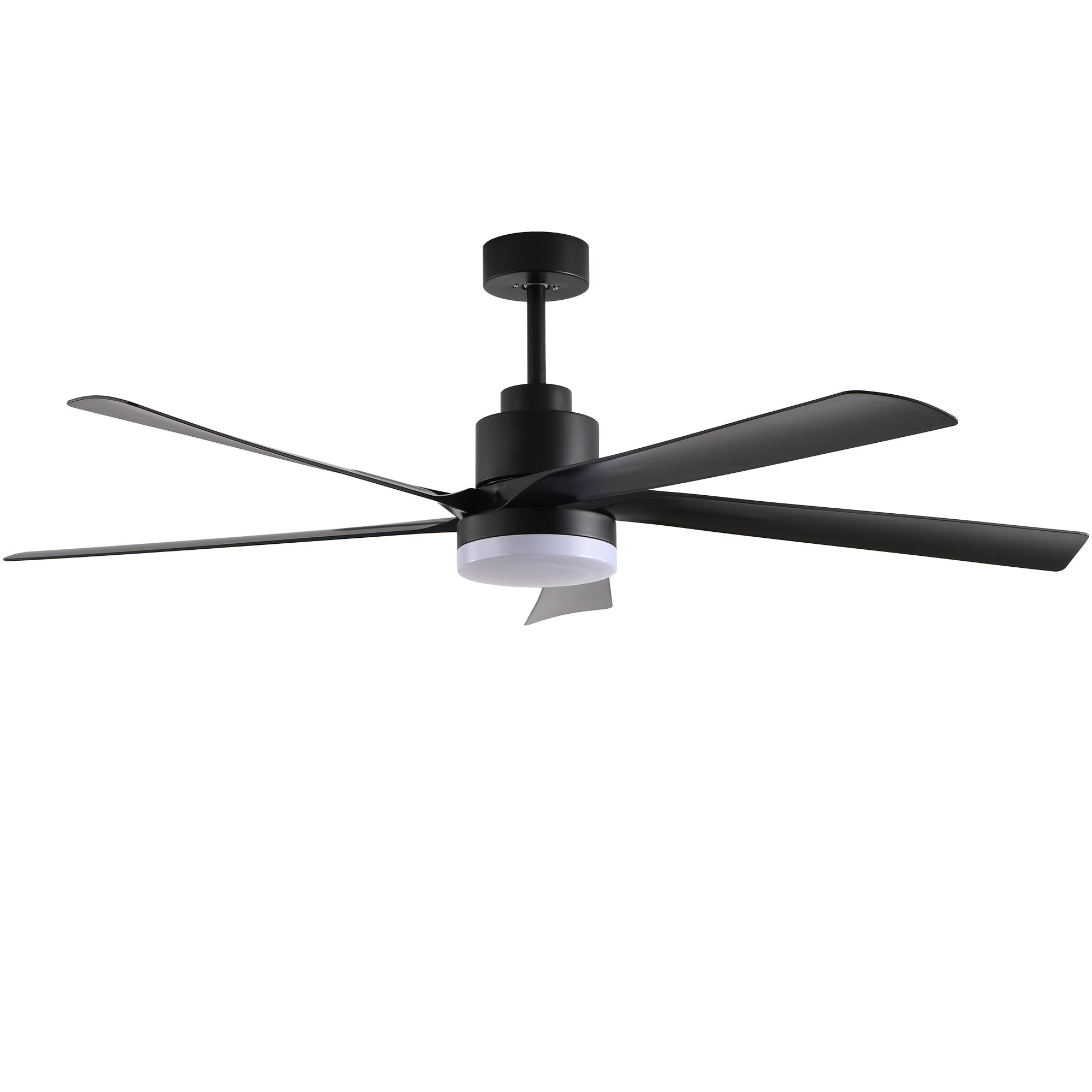 65 Inch Black Quiet Design Ceiling Fan with Light