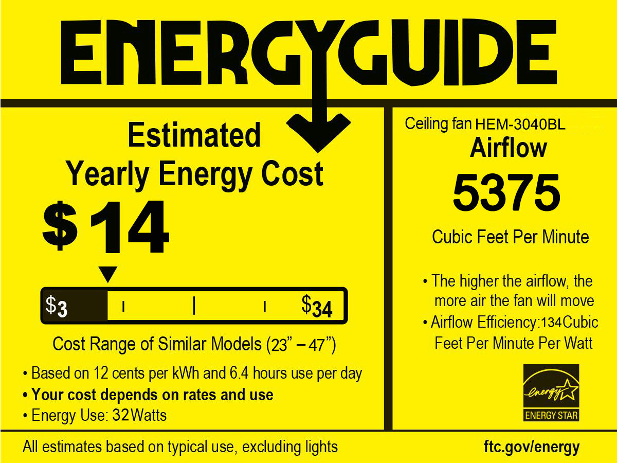 20" Industrial 5-Blade  Ceiling Fan with Remote Control For 15-25M²