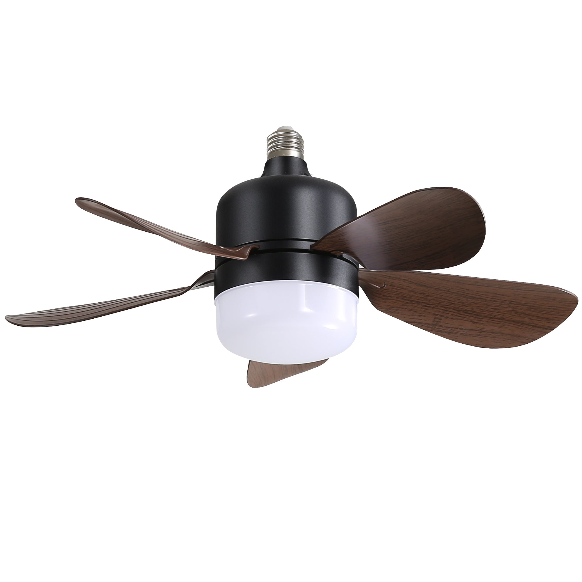 16 Inch Black Socket Light Ceiling Fans with 3 Lighting Color