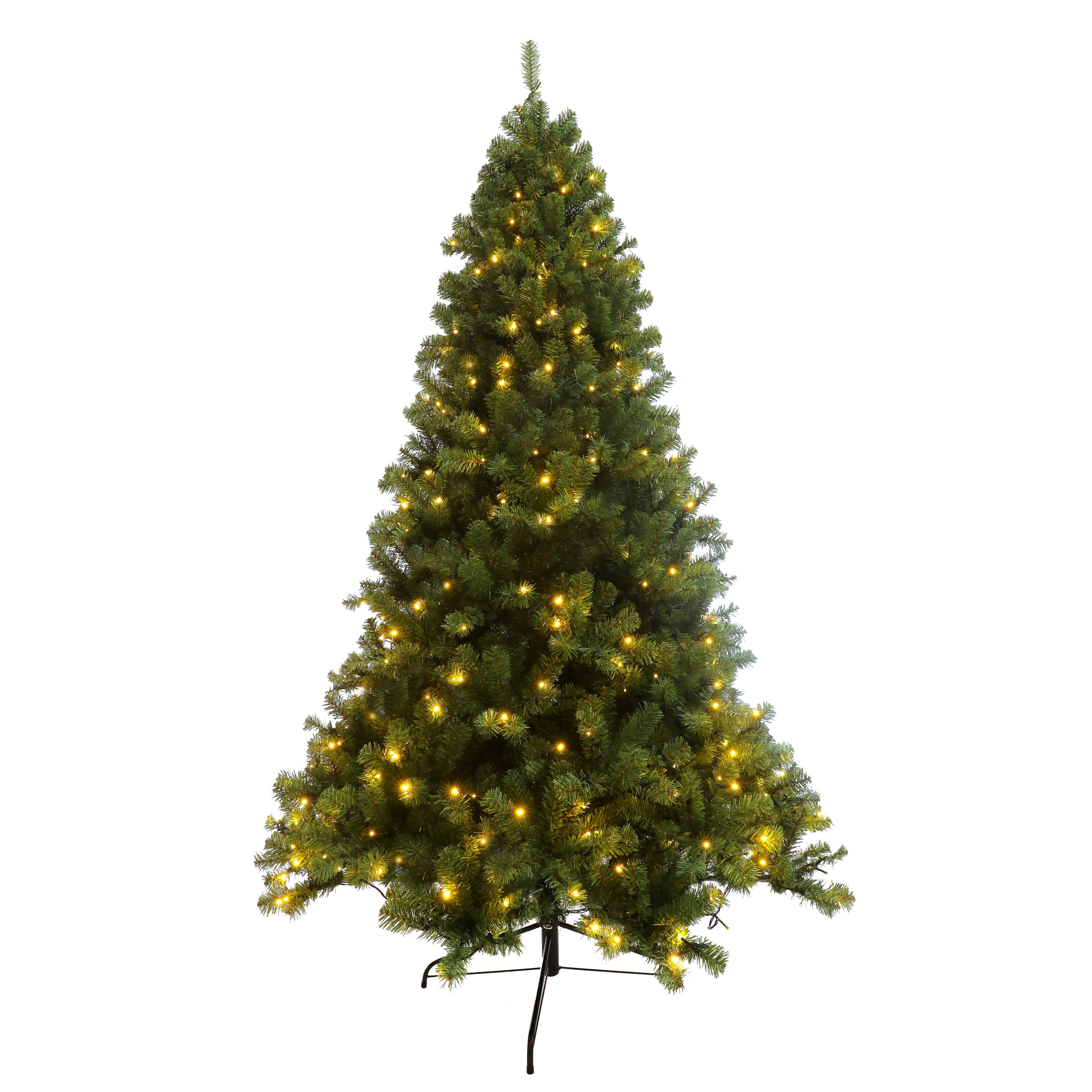 7.5ft Pre-lit Christmas Tree Artificial Hinged Xmas Tree