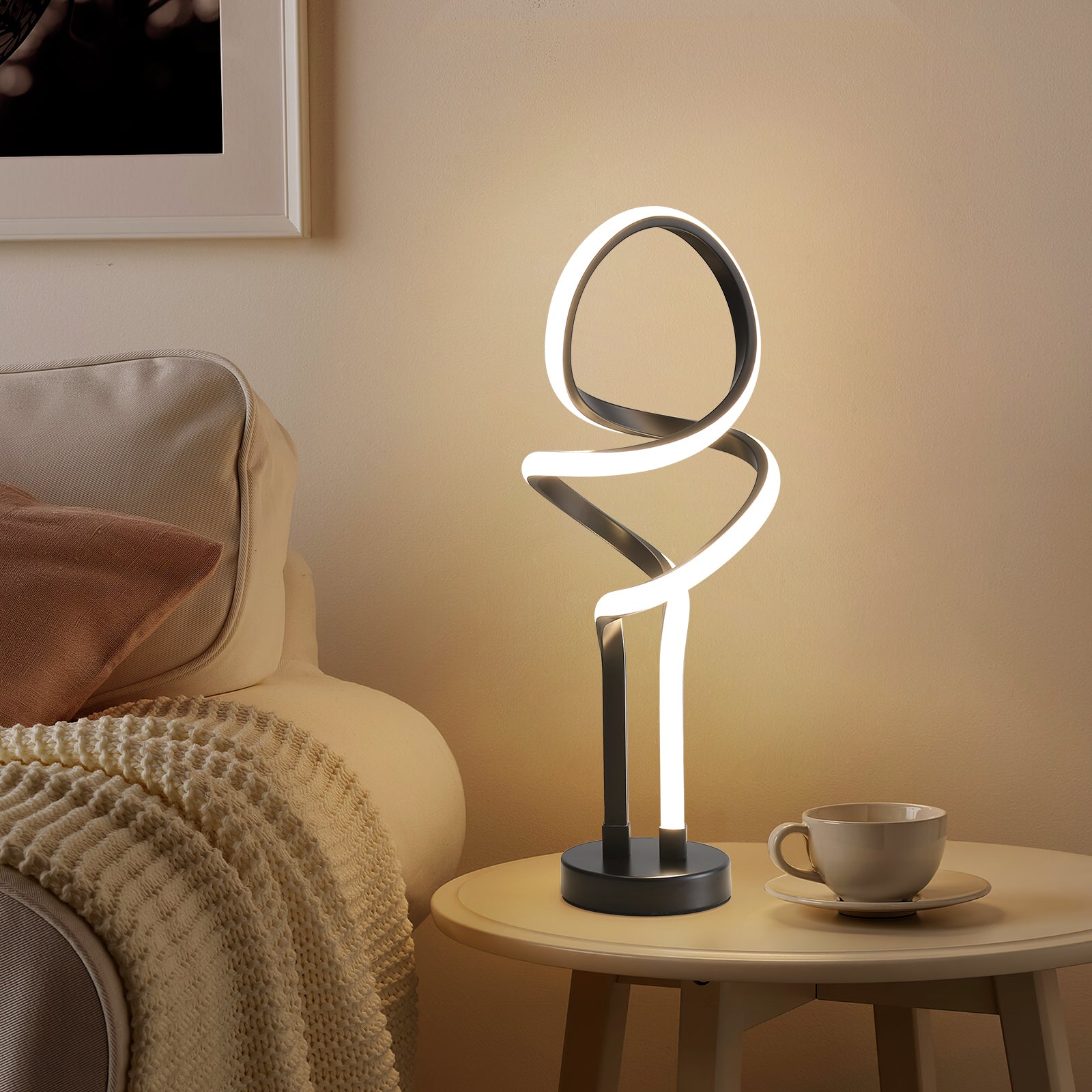 3 Color Unique Bedside Dimmable LED Table Lamp