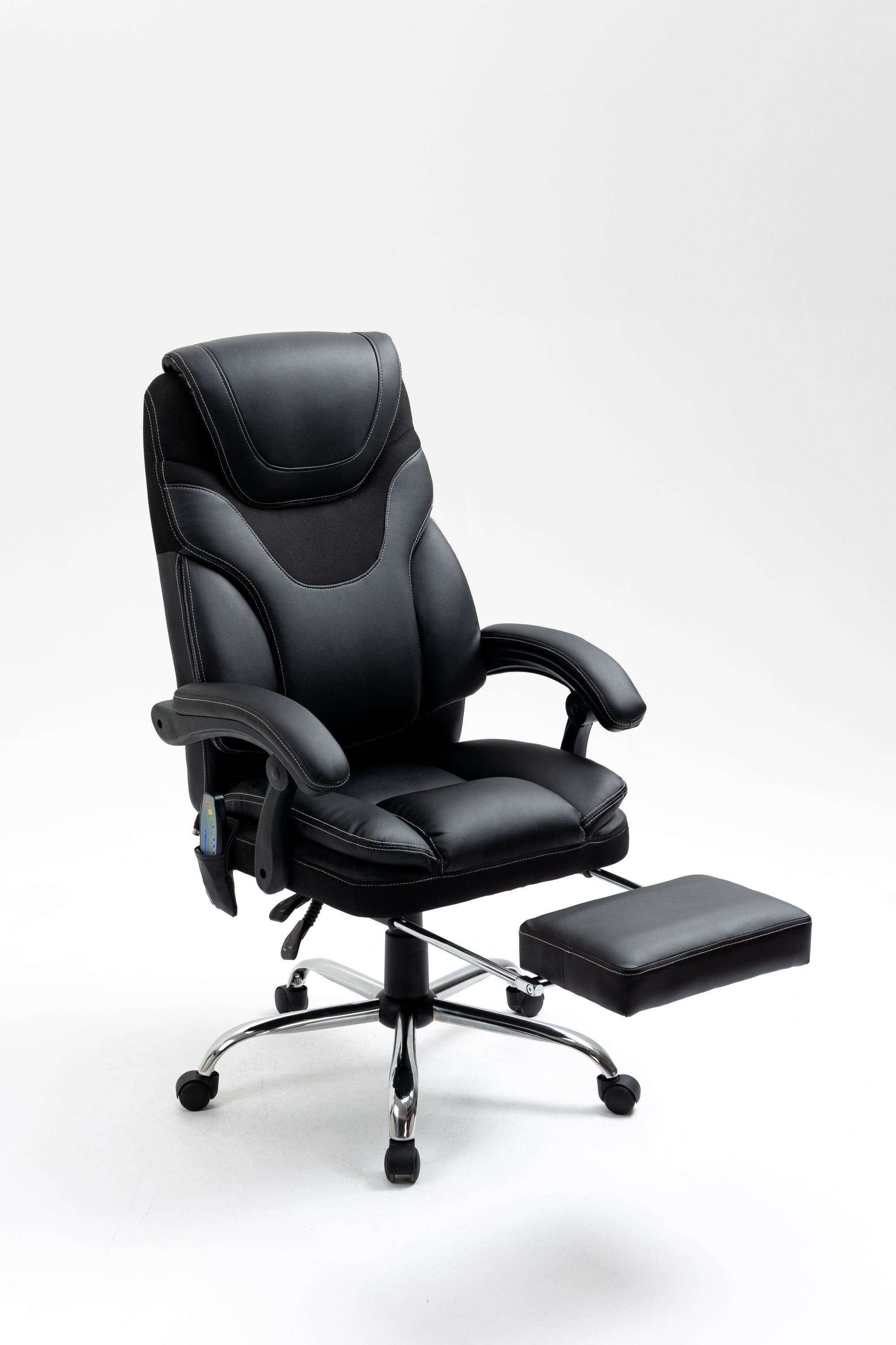 Ergonomic Massage Reclining Office Chair with Footrest, 300 lbs