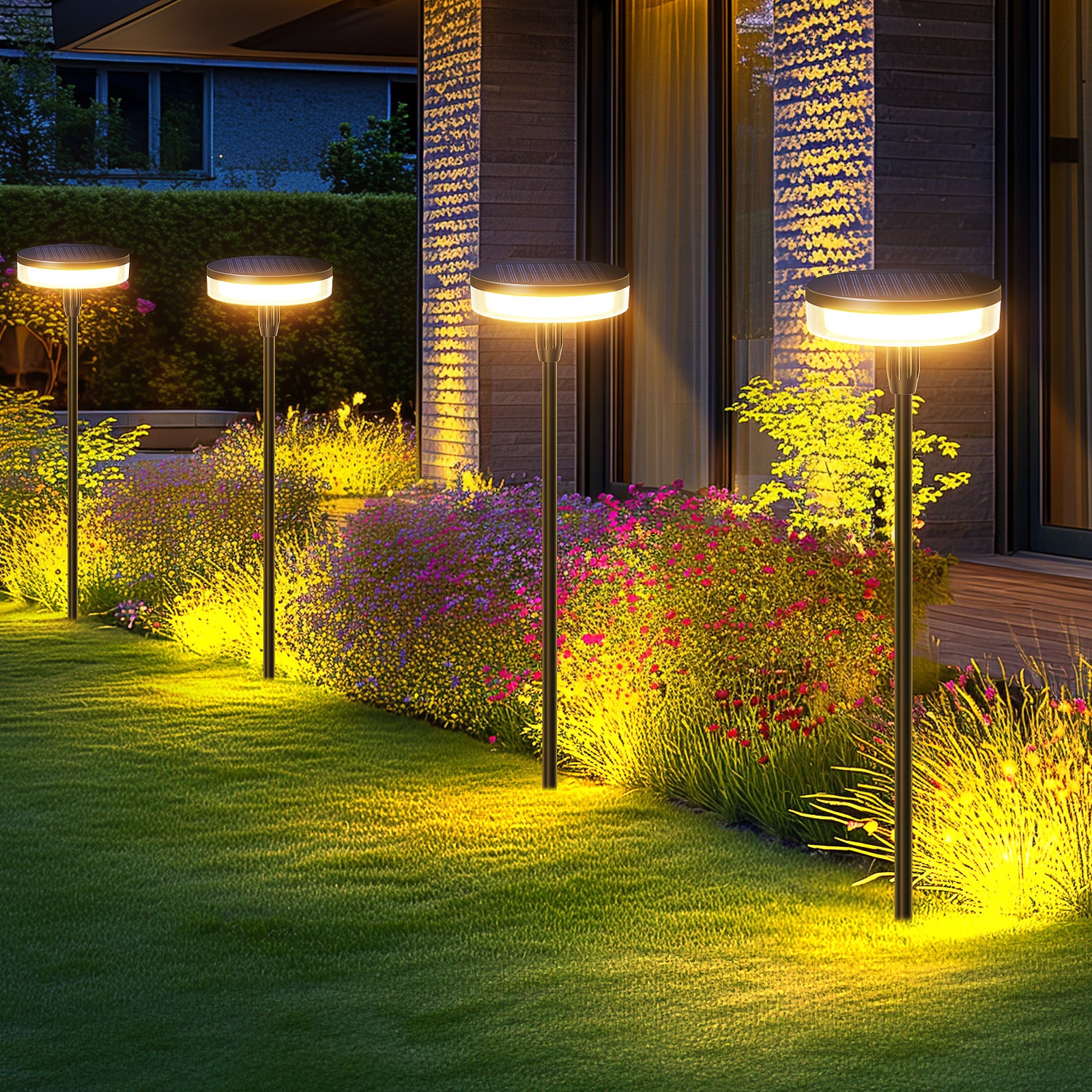 Solar Waterproof Lawn Lights - 12 Hours Warm Light