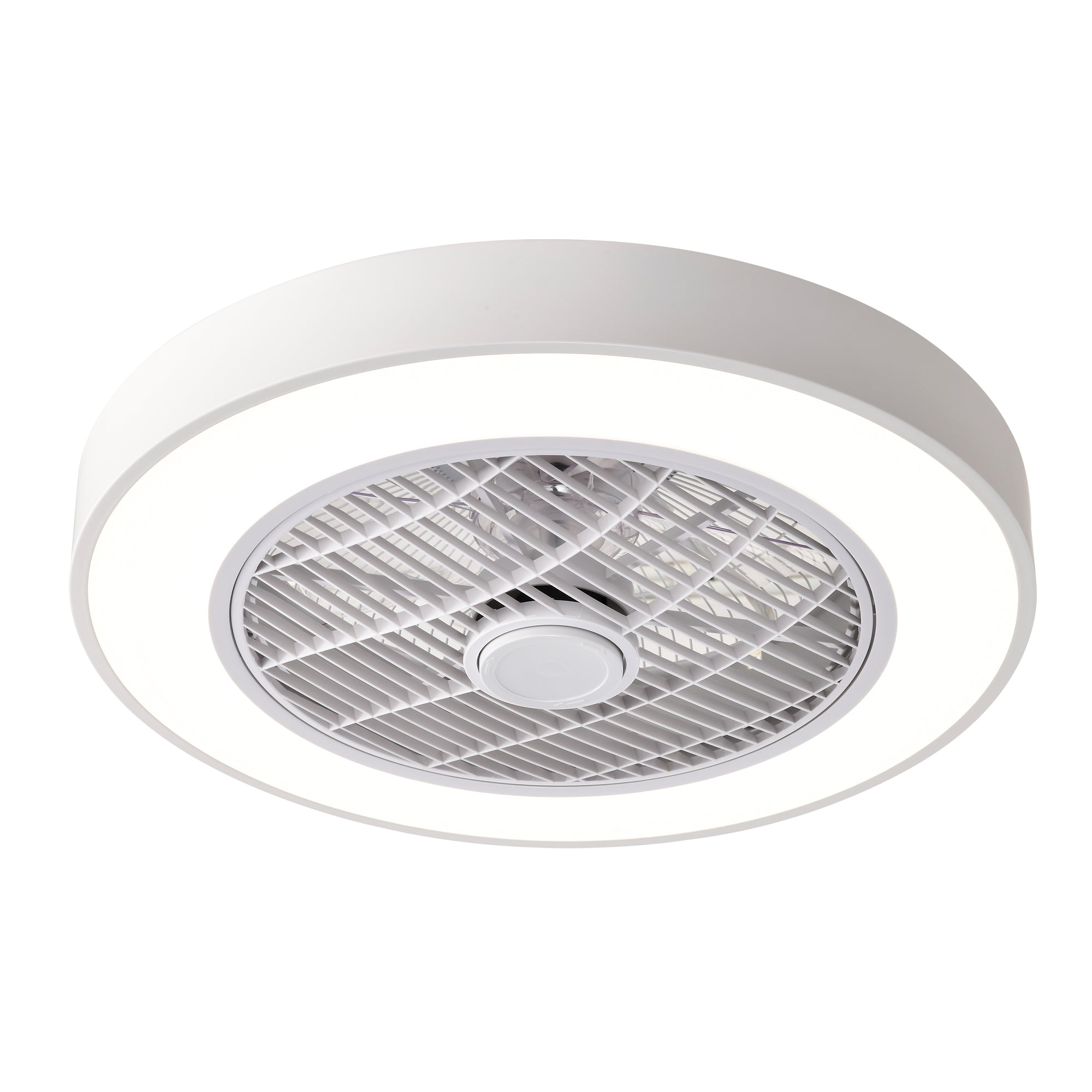 20 in Indoor White Low Profile Ceiling Fan