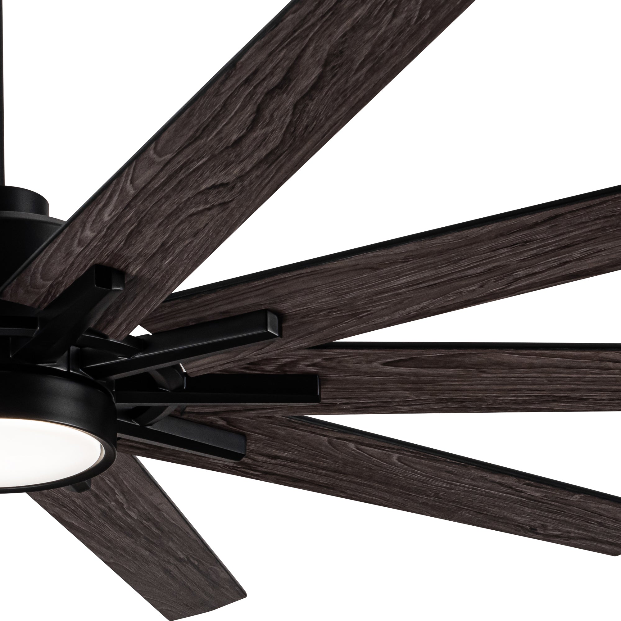 72 Inches Ceiling Fan LED Large Black Double Finish Remote Control