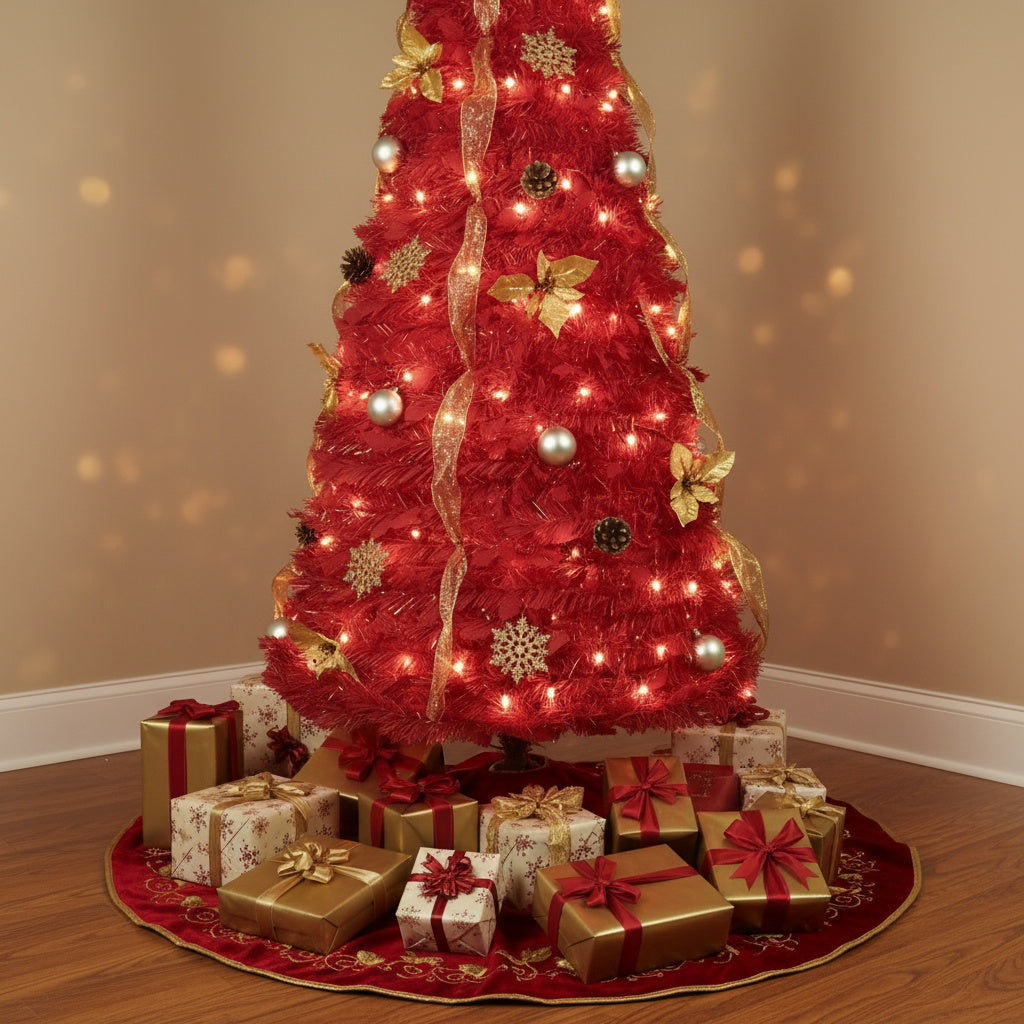 Ultimate Space-Saving 6FT Pop-Up Christmas Tree with 150 LED Lights