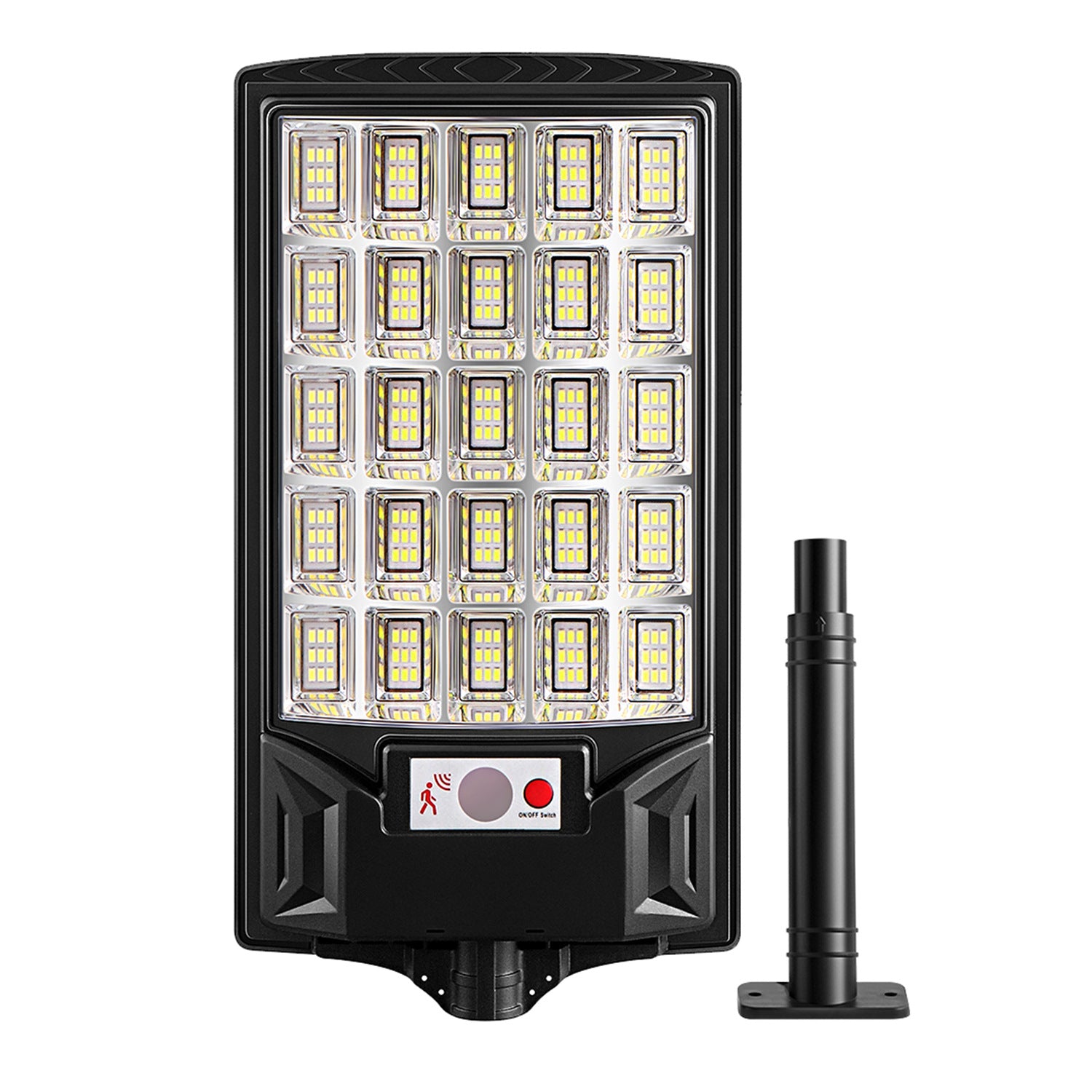 2025 Moon-Inspired Solar Motion Sensor Street Light – 500W, 225 LEDs, IP65, Radar & Remote, 12-16H Runtime