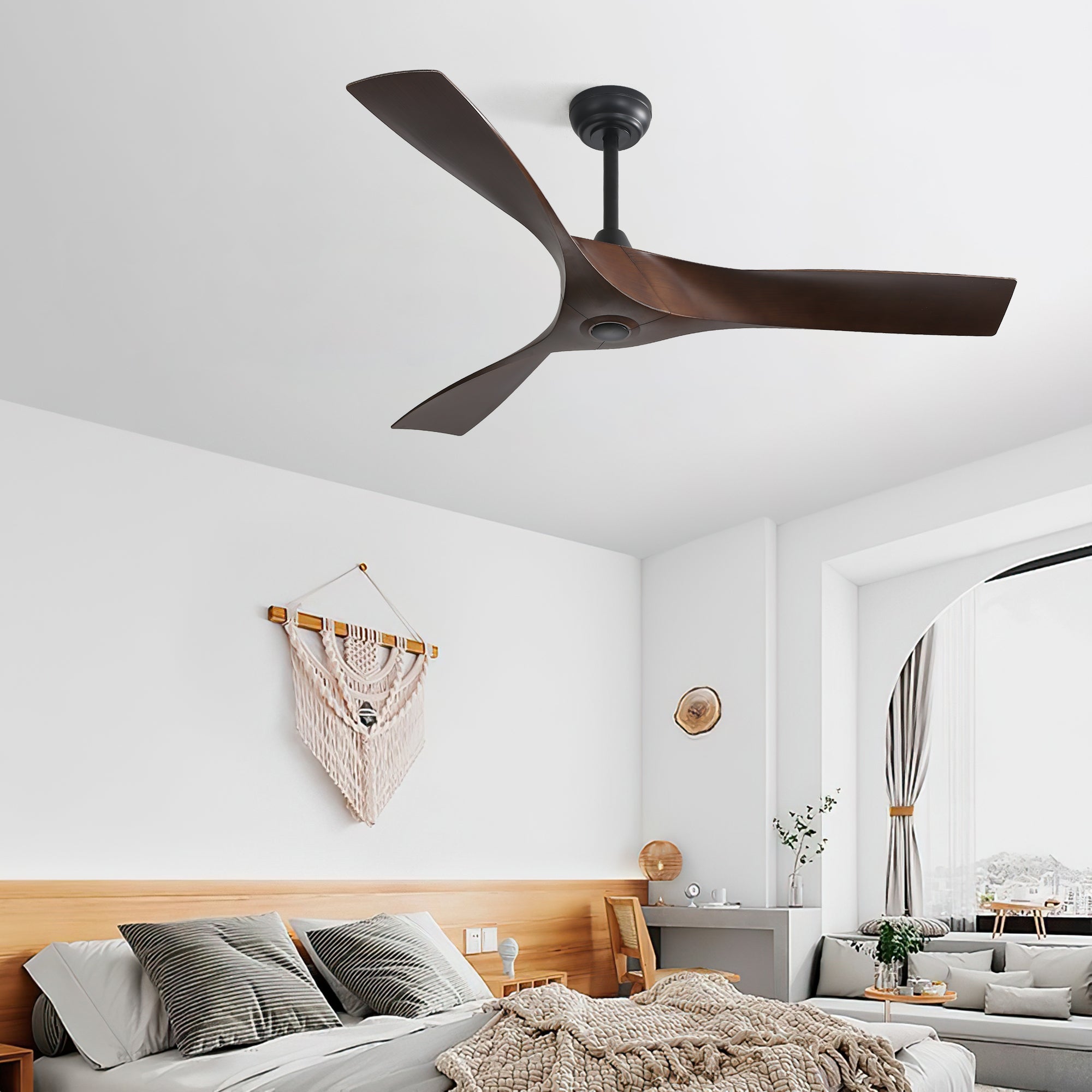 52 Inch Energy-Efficient Ceiling Fan Without Light 6 Speeds