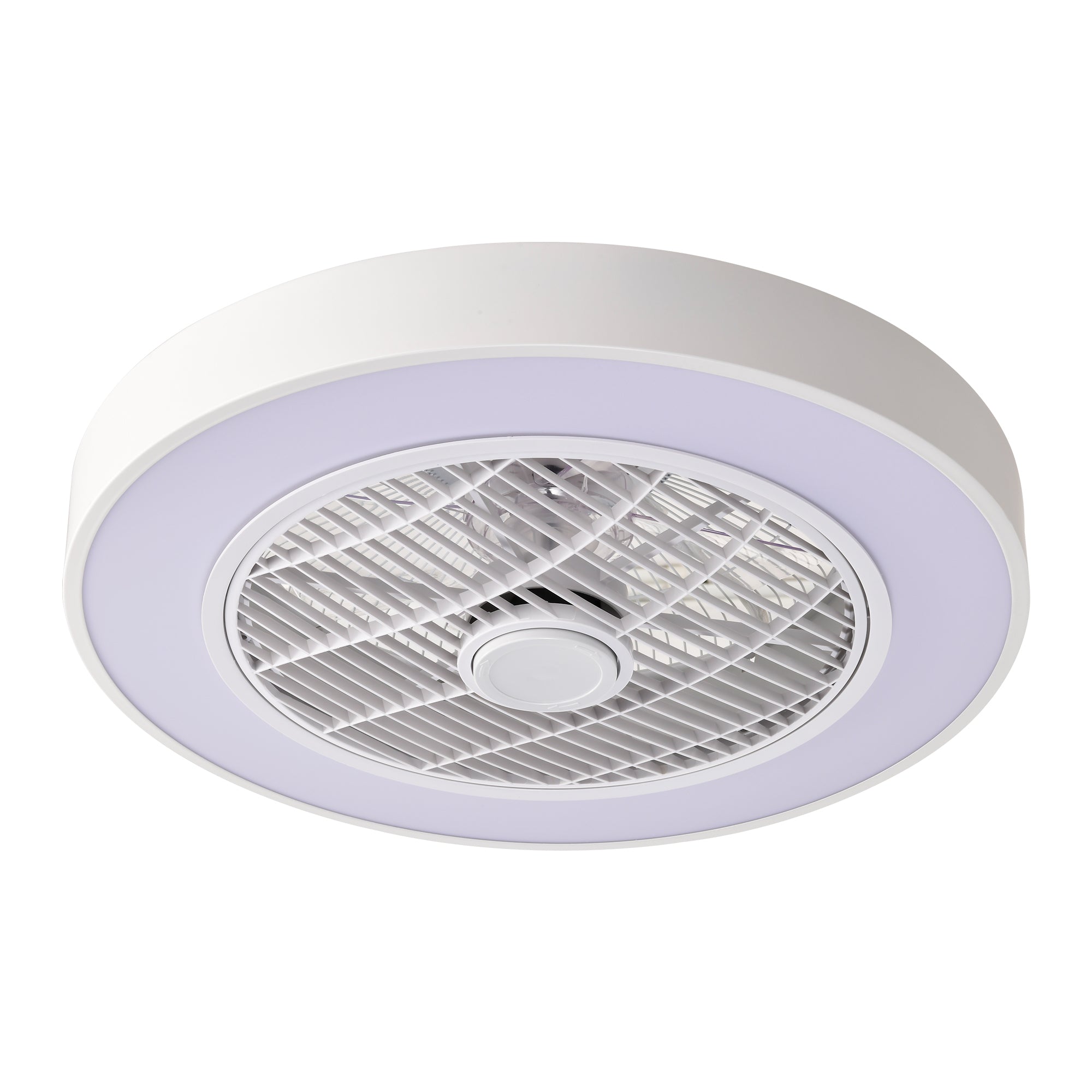 20 in Indoor White Low Profile Ceiling Fan